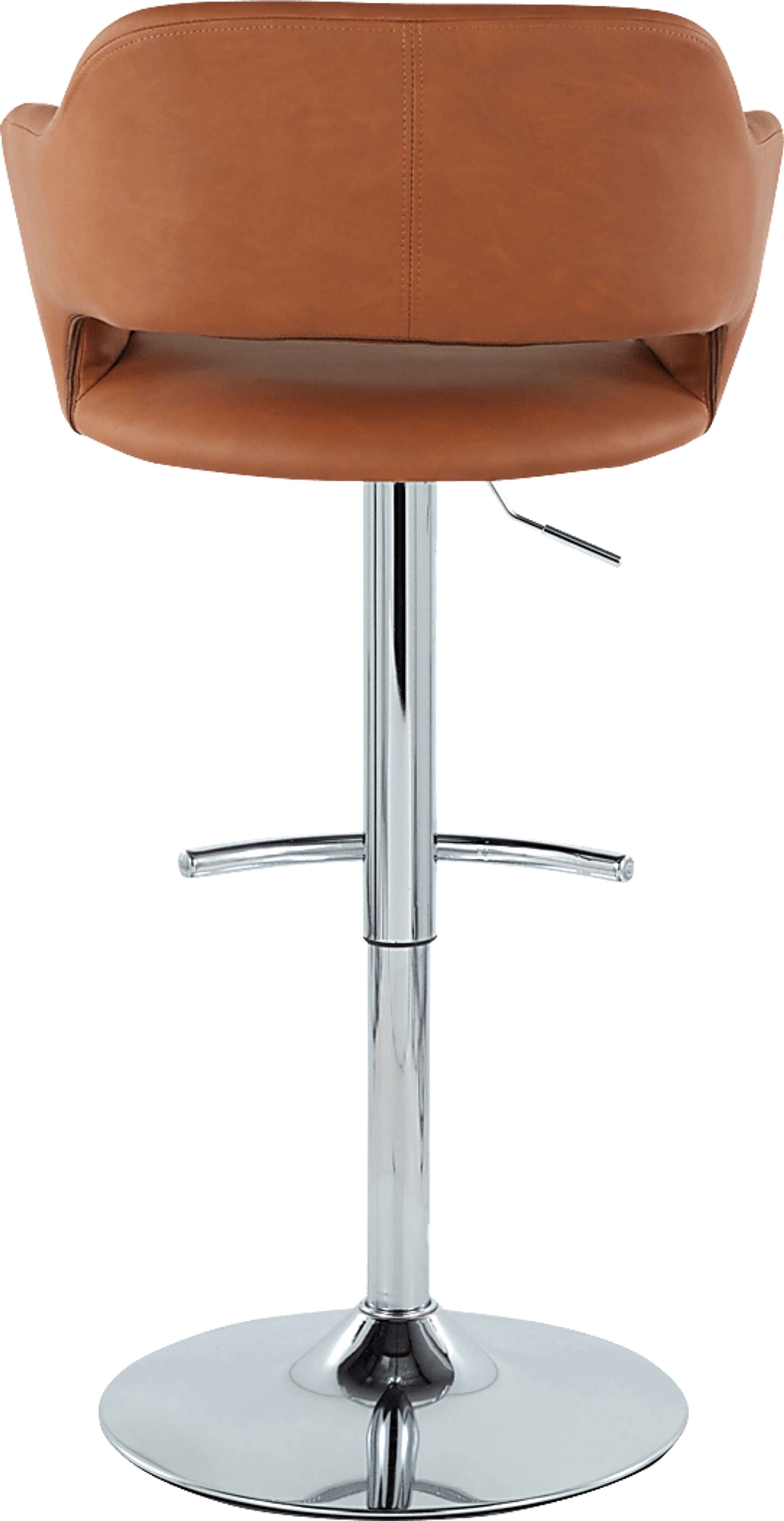 Toune Brown Adjustable Swivel Barstool, Set of 2 - Image 9