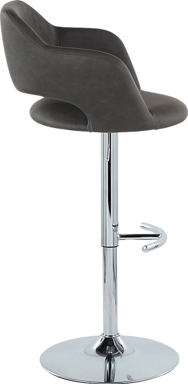 Toune Gray Adjustable Swivel Barstool, Set of 2 - Thumbnail - Image 7