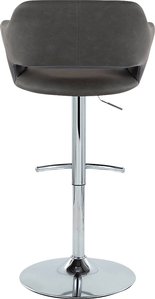 Toune Gray Adjustable Swivel Barstool, Set of 2 - Thumbnail - Image 9