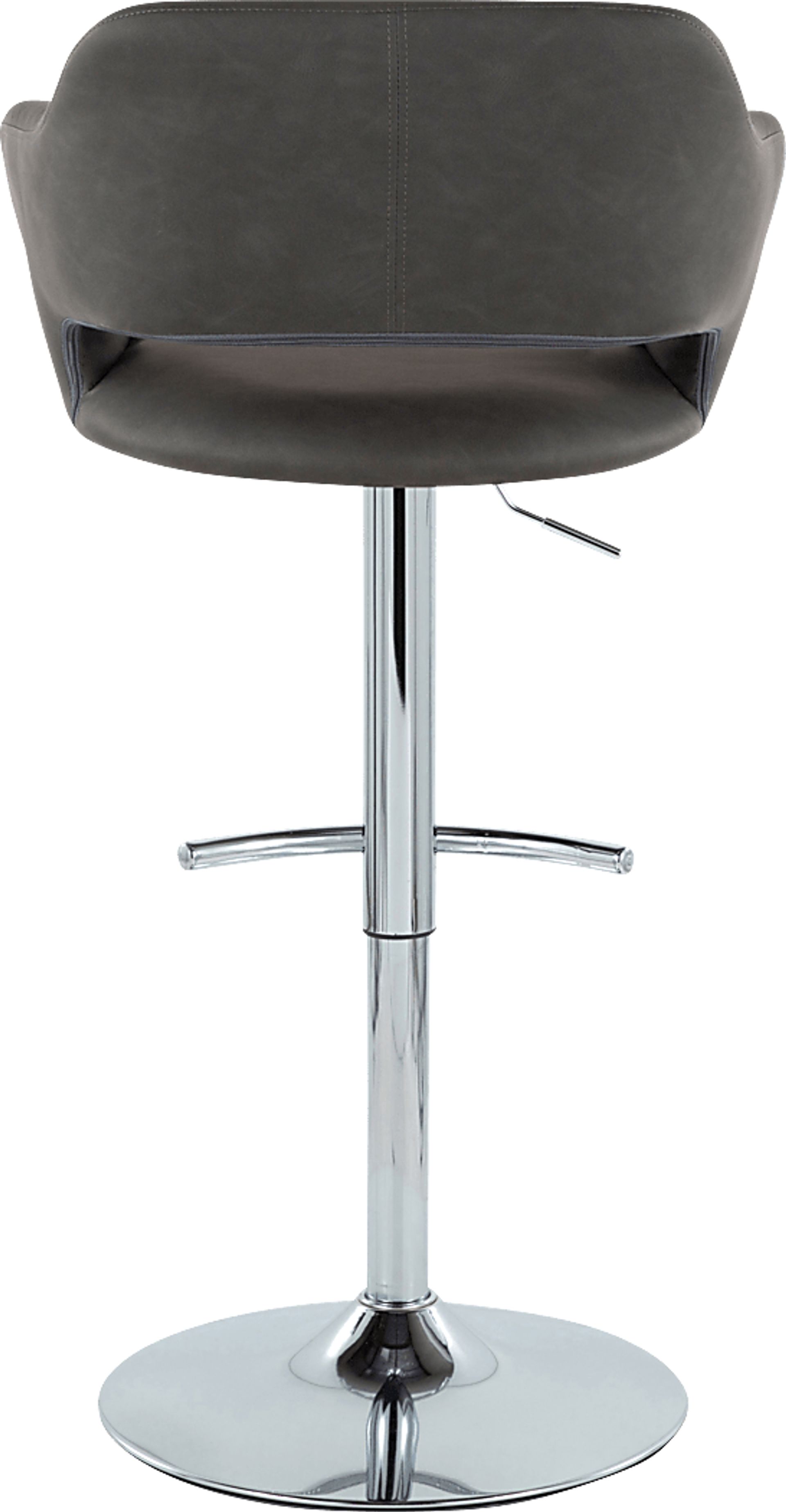 Toune Gray Adjustable Swivel Barstool, Set of 2 - Image 9