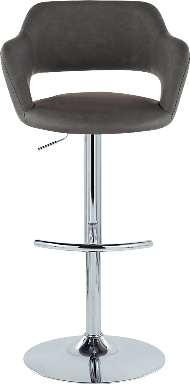 Toune Gray Adjustable Swivel Barstool, Set of 2 - Thumbnail - Image 10