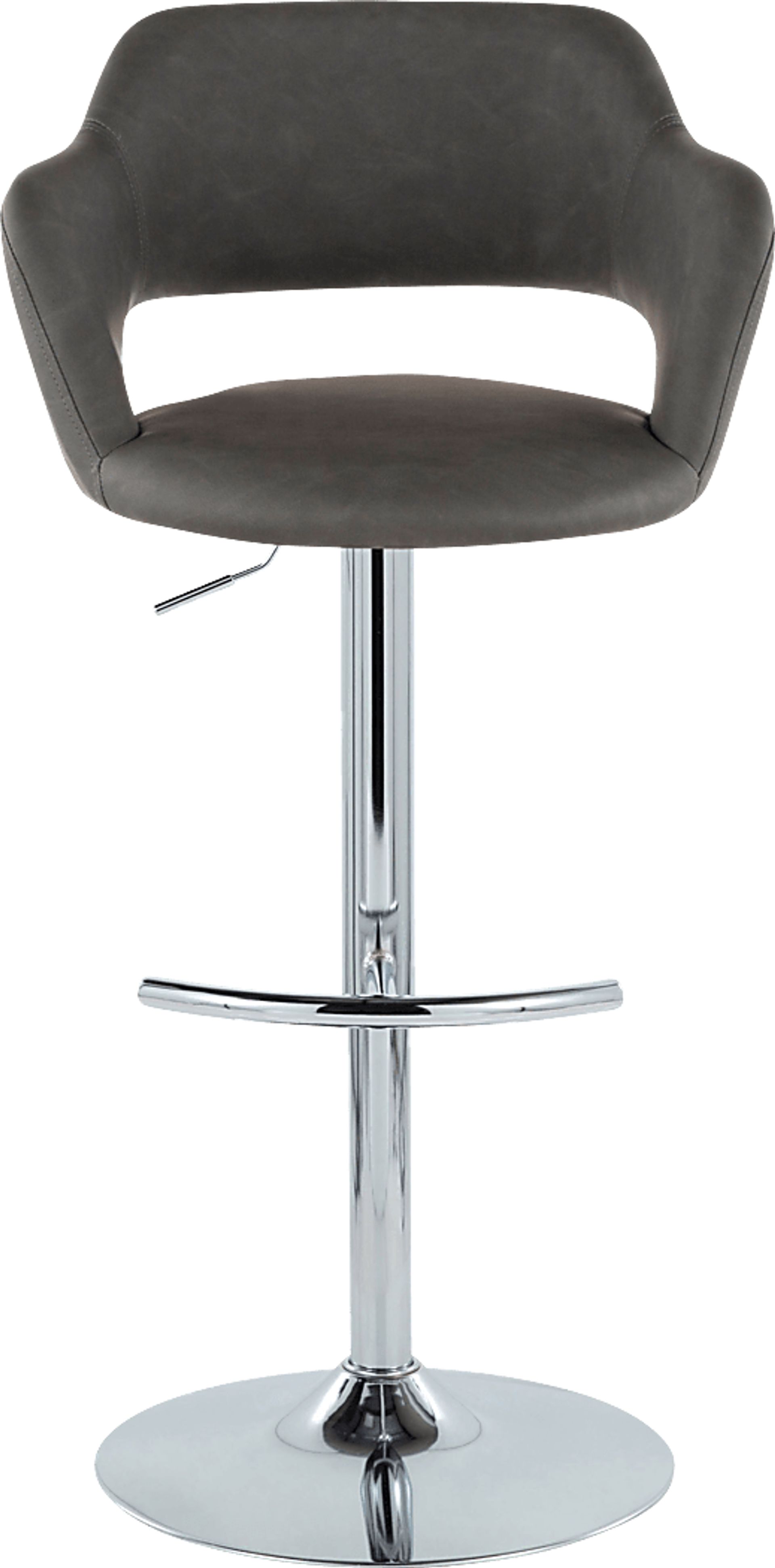 Toune Gray Adjustable Swivel Barstool, Set of 2 - Image 10