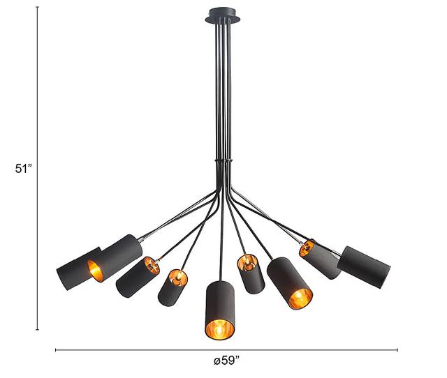 Tourmaline Black Chandelier - Thumbnail - Image 3