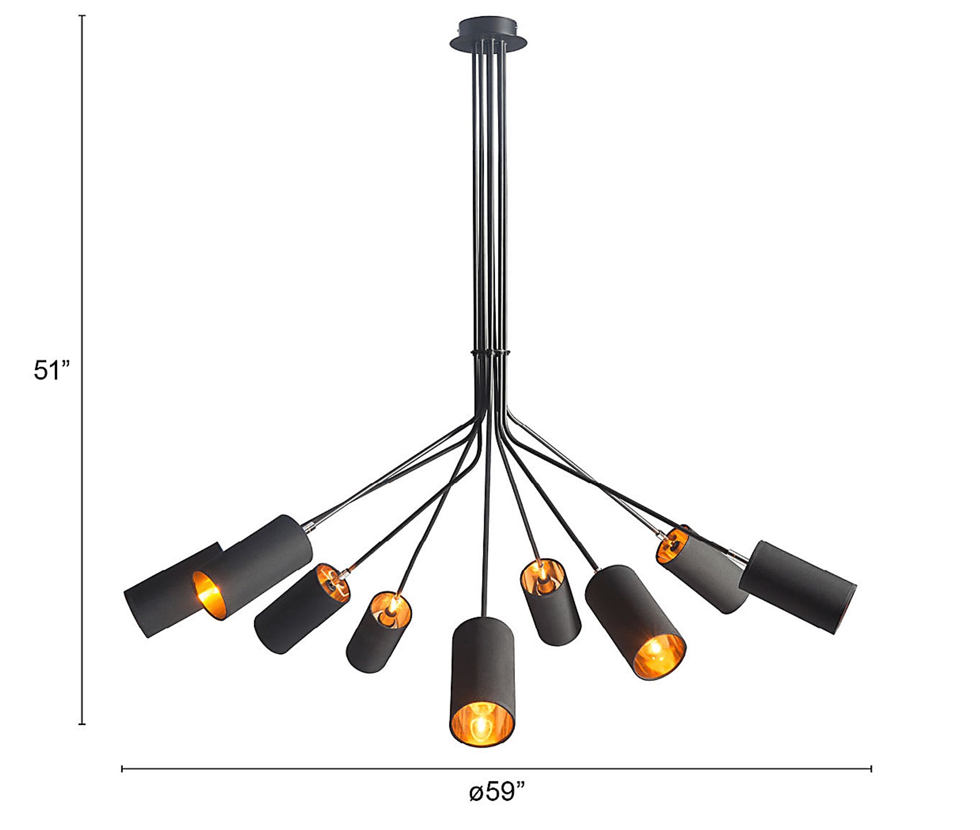 Tourmaline Black Chandelier - Image 3