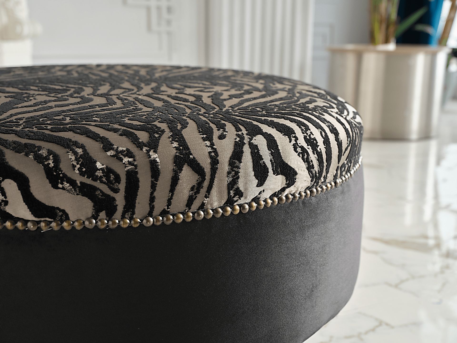 Tovito Black Accent Ottoman - Image 2