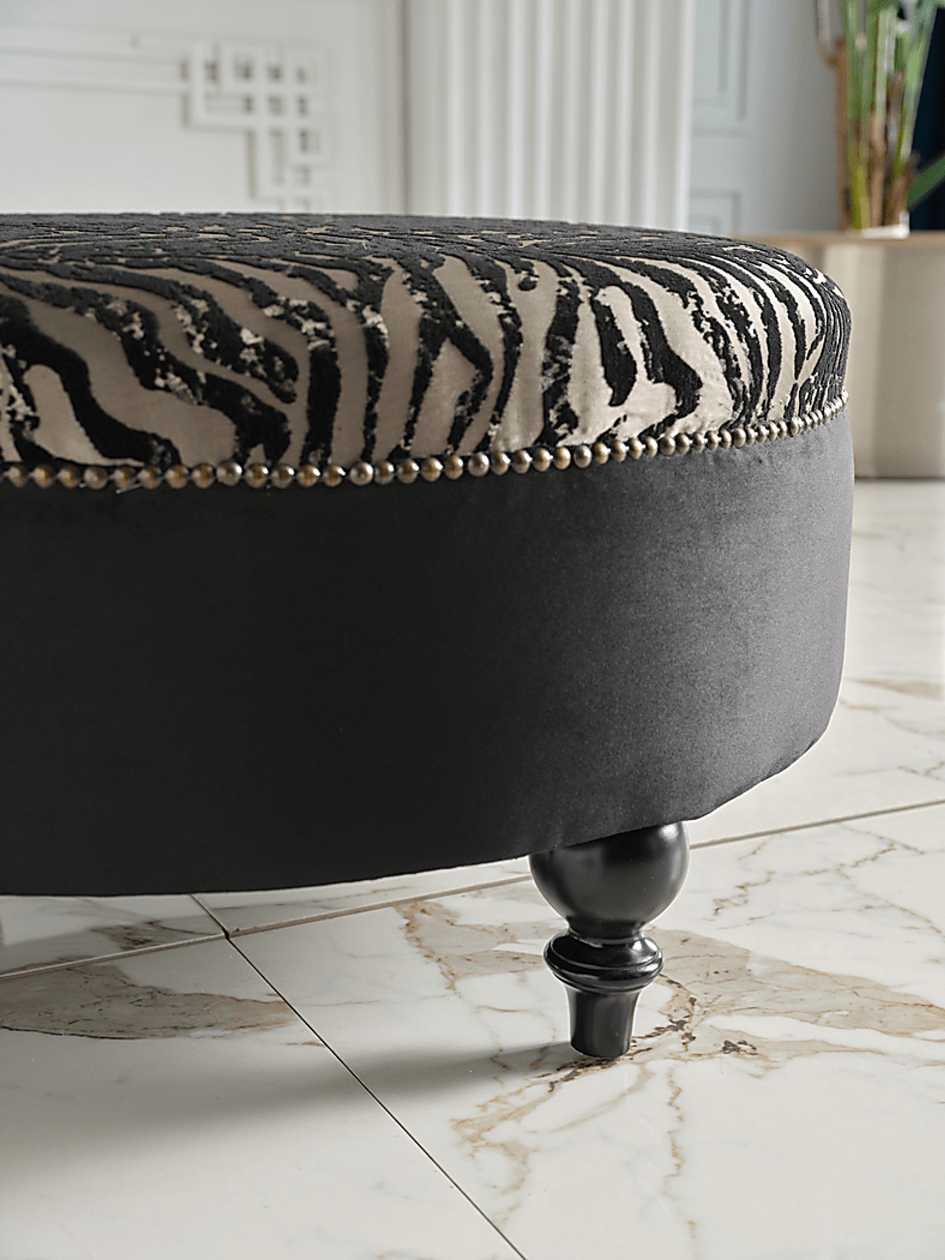 Tovito Black Accent Ottoman - Image 3