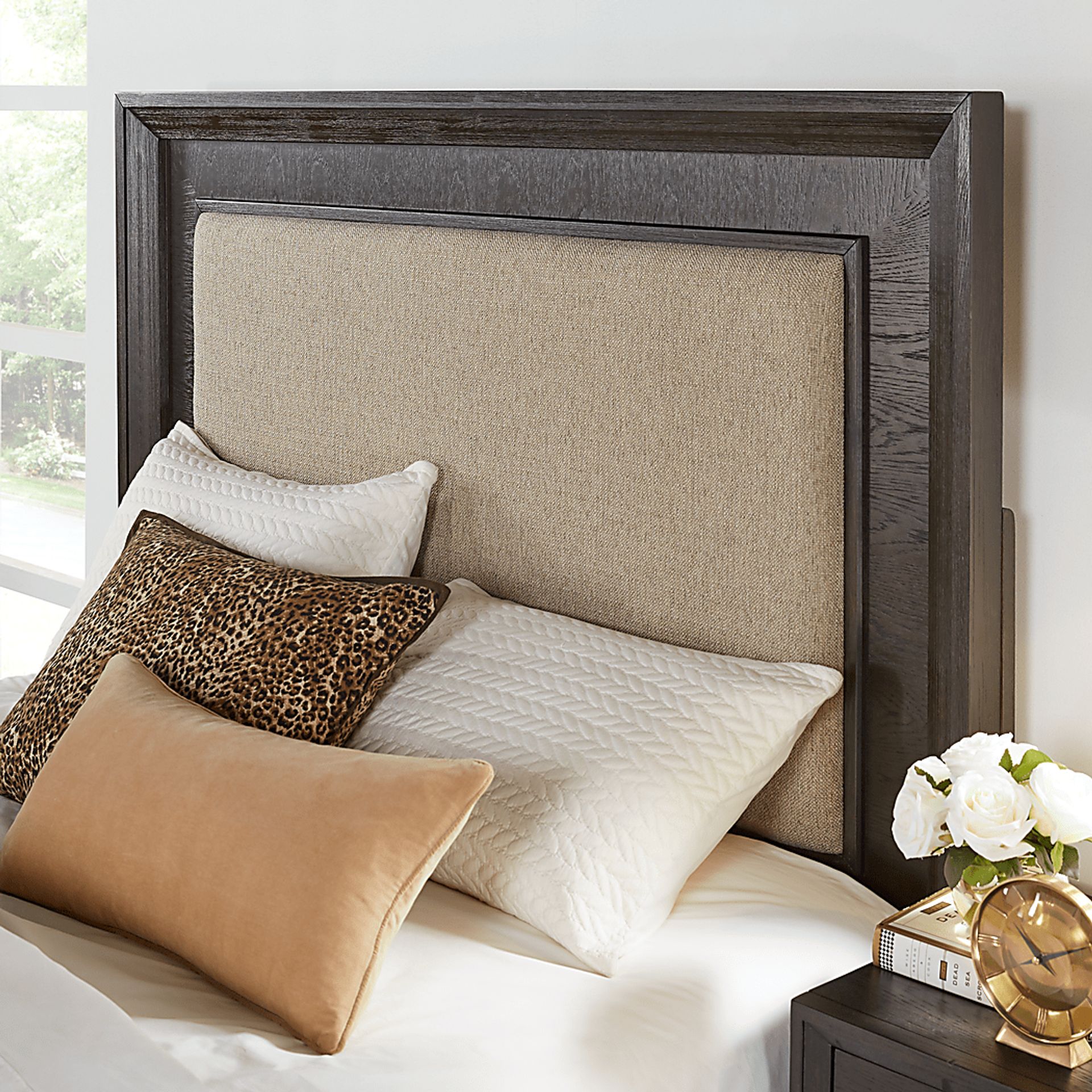 Townhouse Dark Brown 3 Pc Queen Upholstered Bed - Image 2