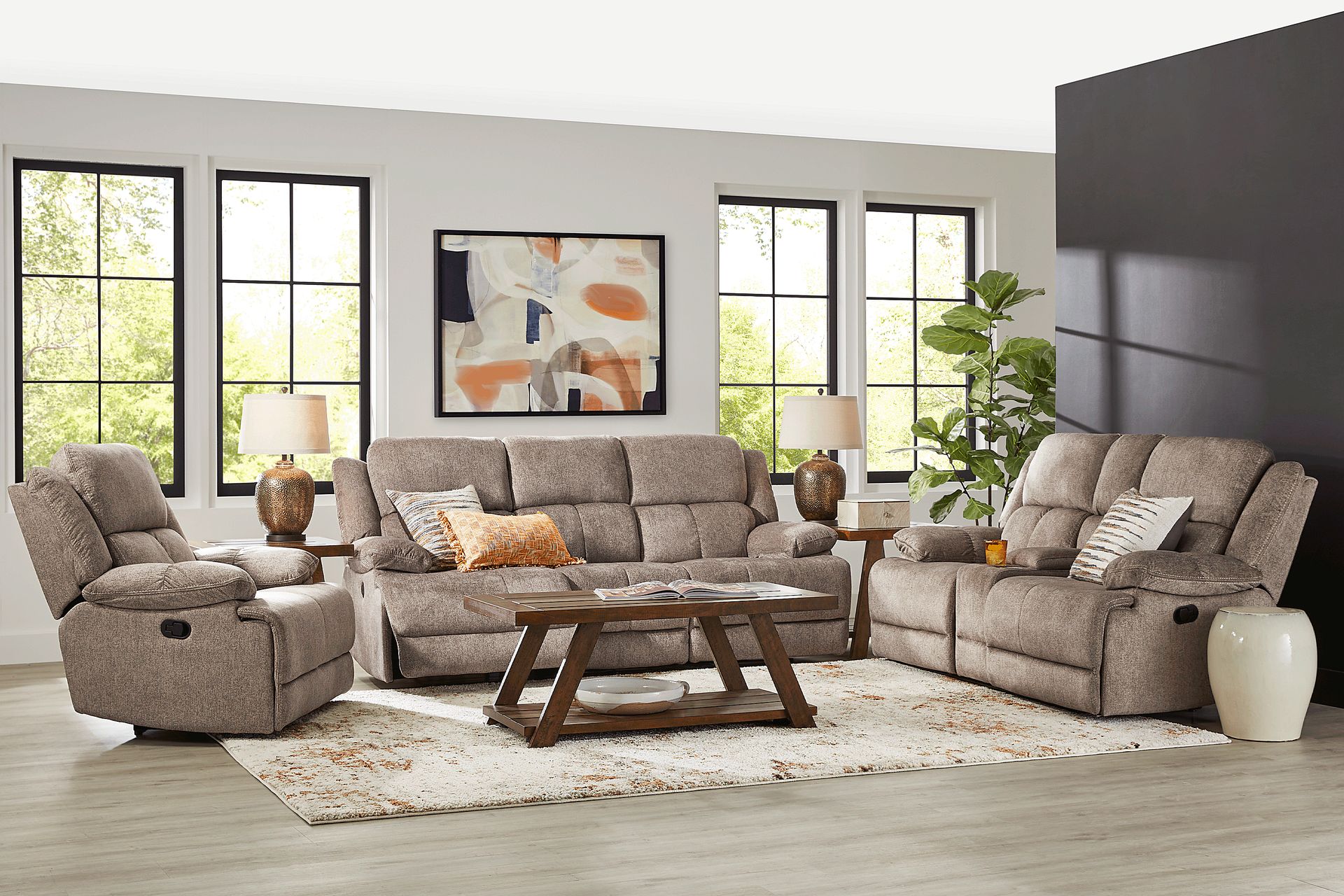 Townsend Brown 5 Pc Reclining Living Room - Image 1