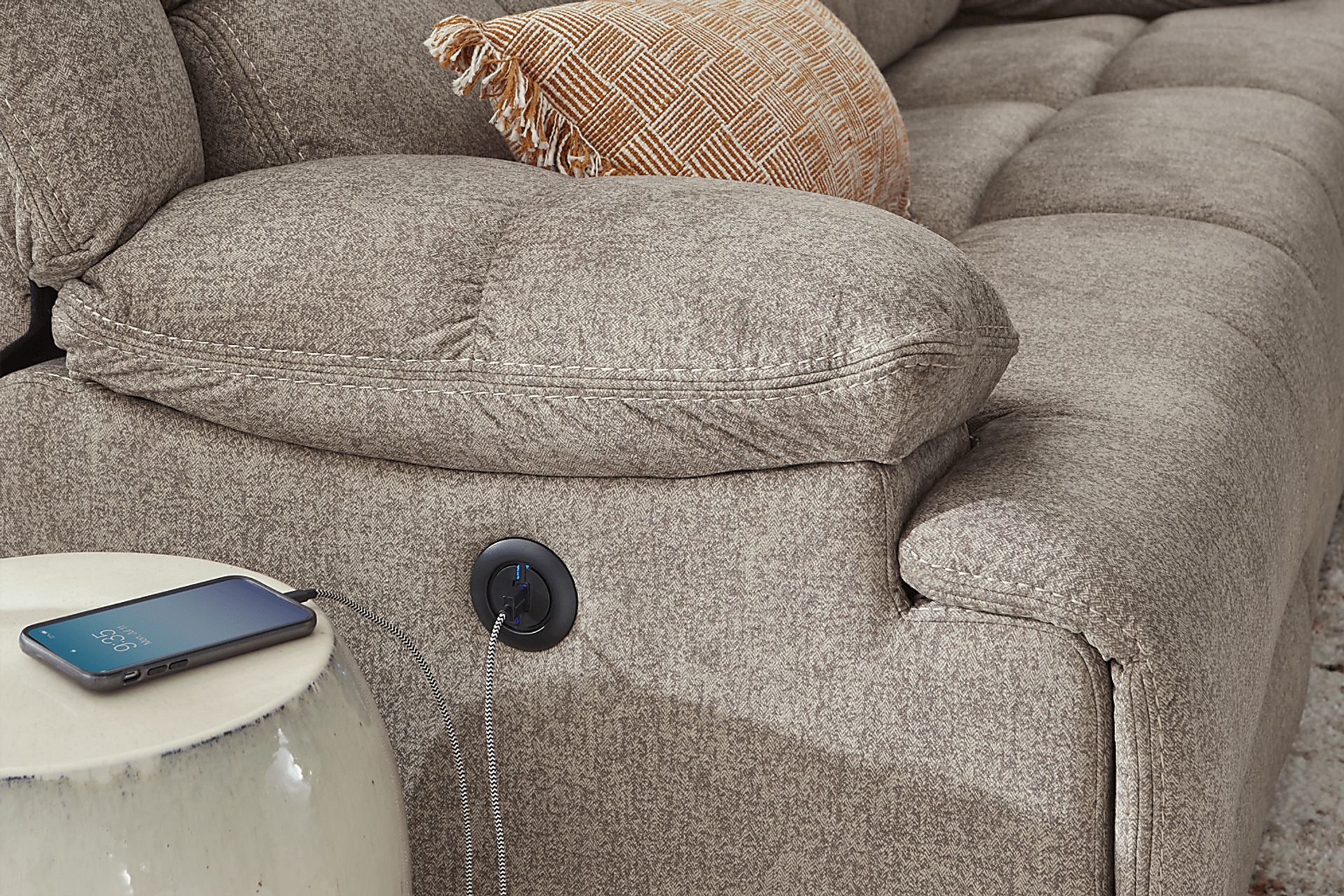 Townsend Brown Power Reclining Sofa - Image 5