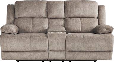 reclining console loveseat