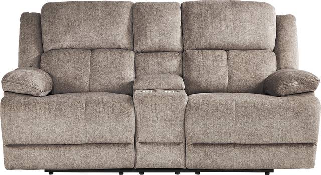 Townsend Brown Reclining Console Loveseat - Thumbnail - Image 1
