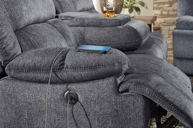 Townsend Gray 8 Pc Reclining Living Room - Thumbnail - Image 7