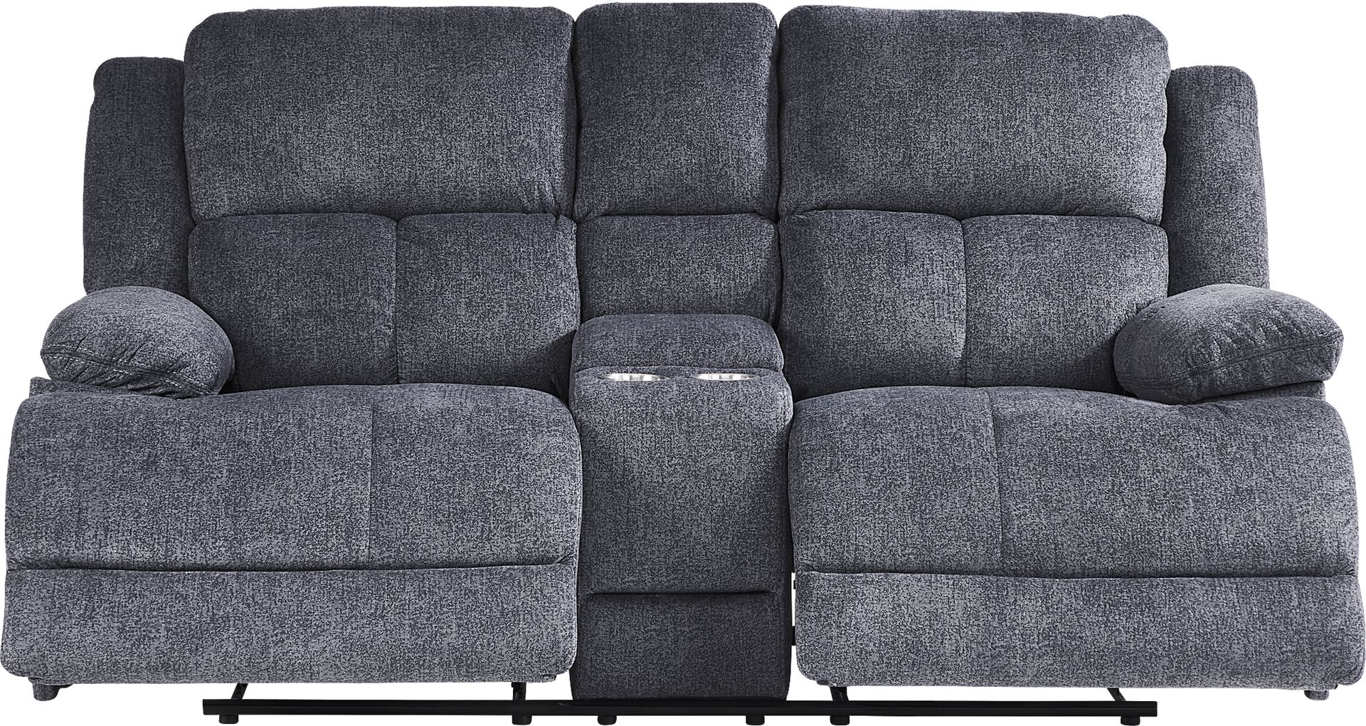 Townsend Gray Reclining Console Loveseat - Image 2