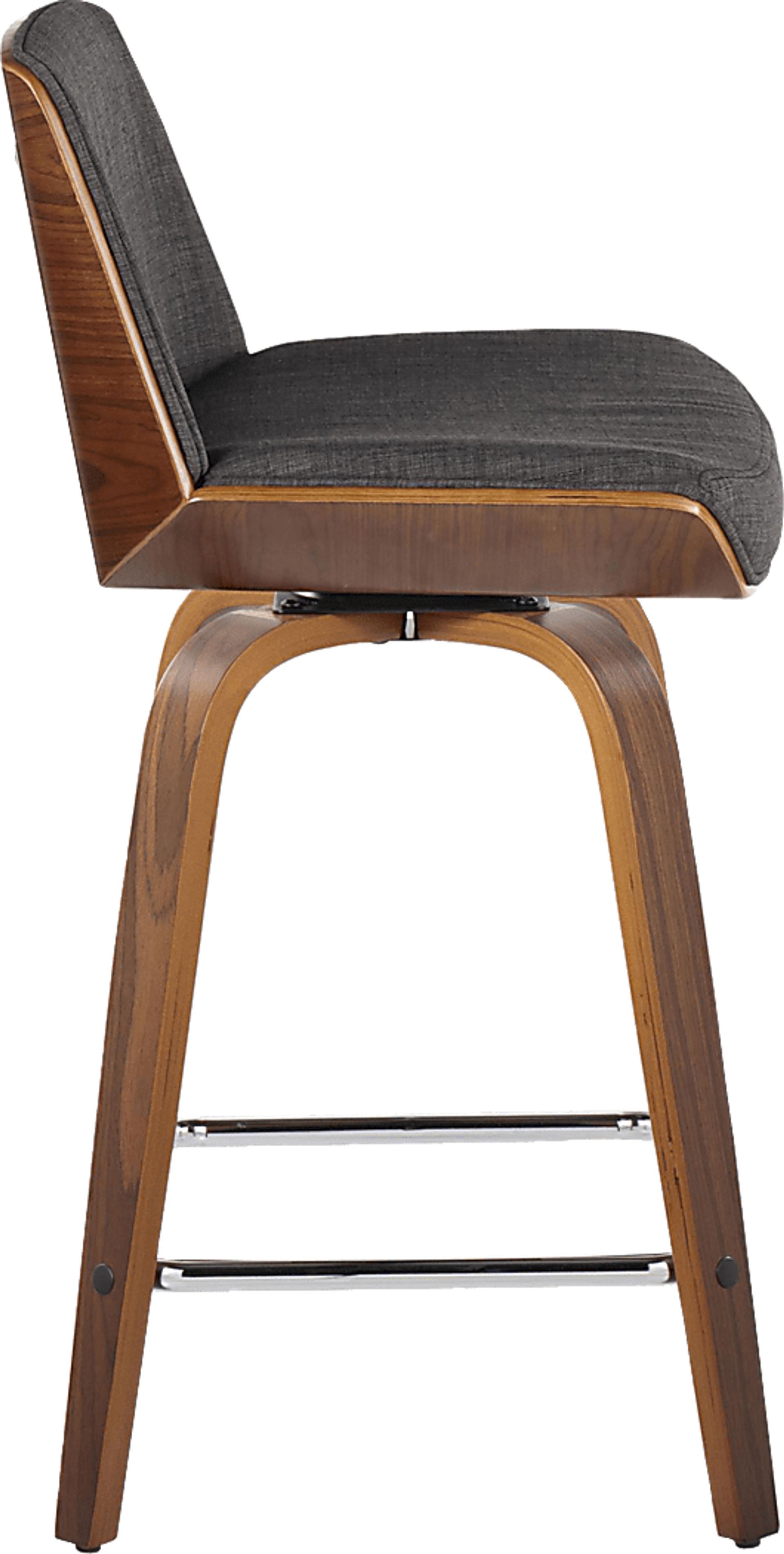 Towton I Charcoal Swivel Counter Height Stool, Set of 2 - Image 6