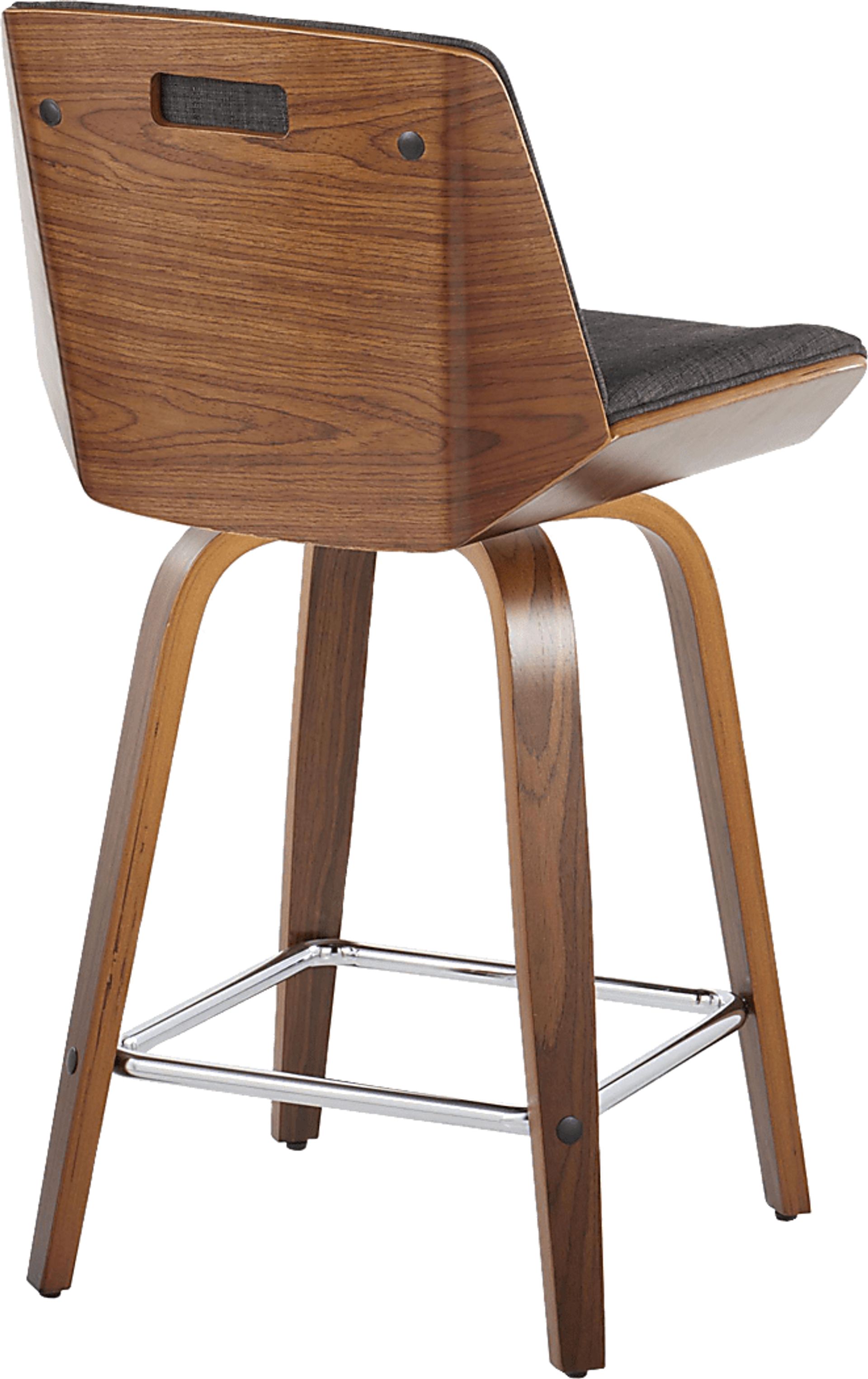 Towton I Charcoal Swivel Counter Height Stool, Set of 2 - Image 9