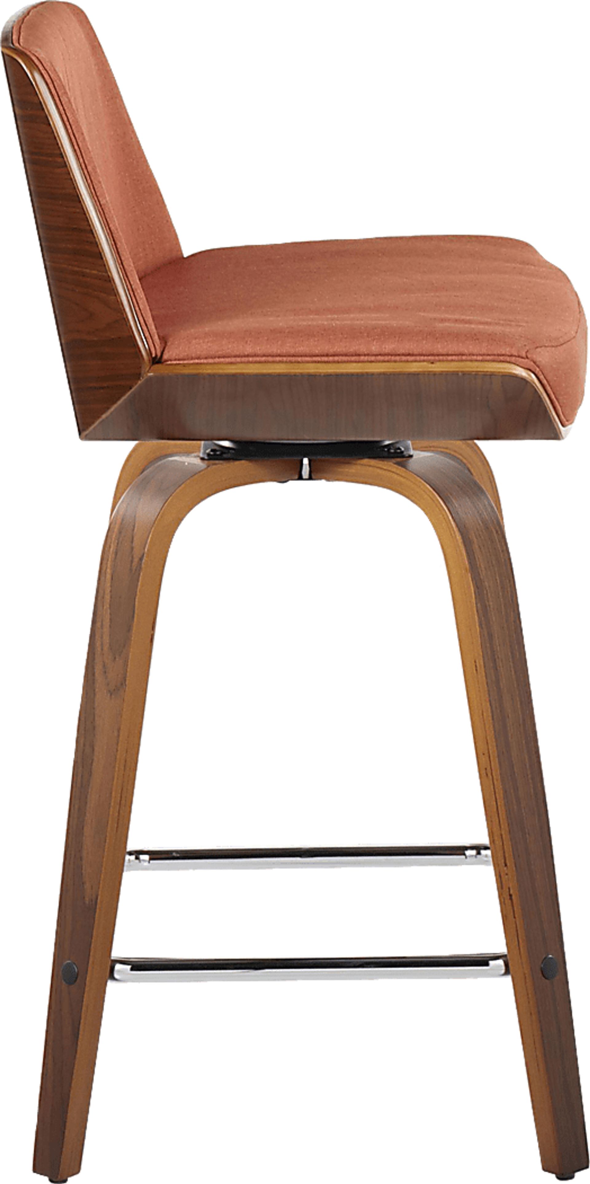 Towton I Orange Swivel Counter Height Stool, Set of 2 - Image 7