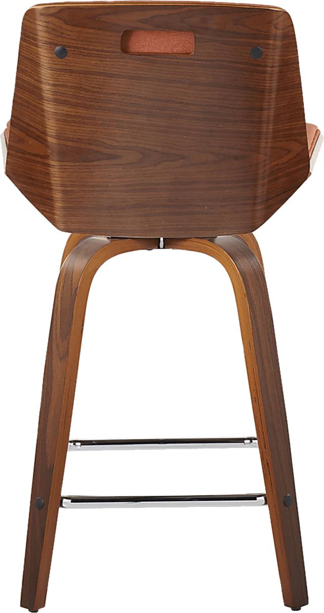 Towton I Orange Swivel Counter Height Stool, Set of 2 - Thumbnail - Image 9