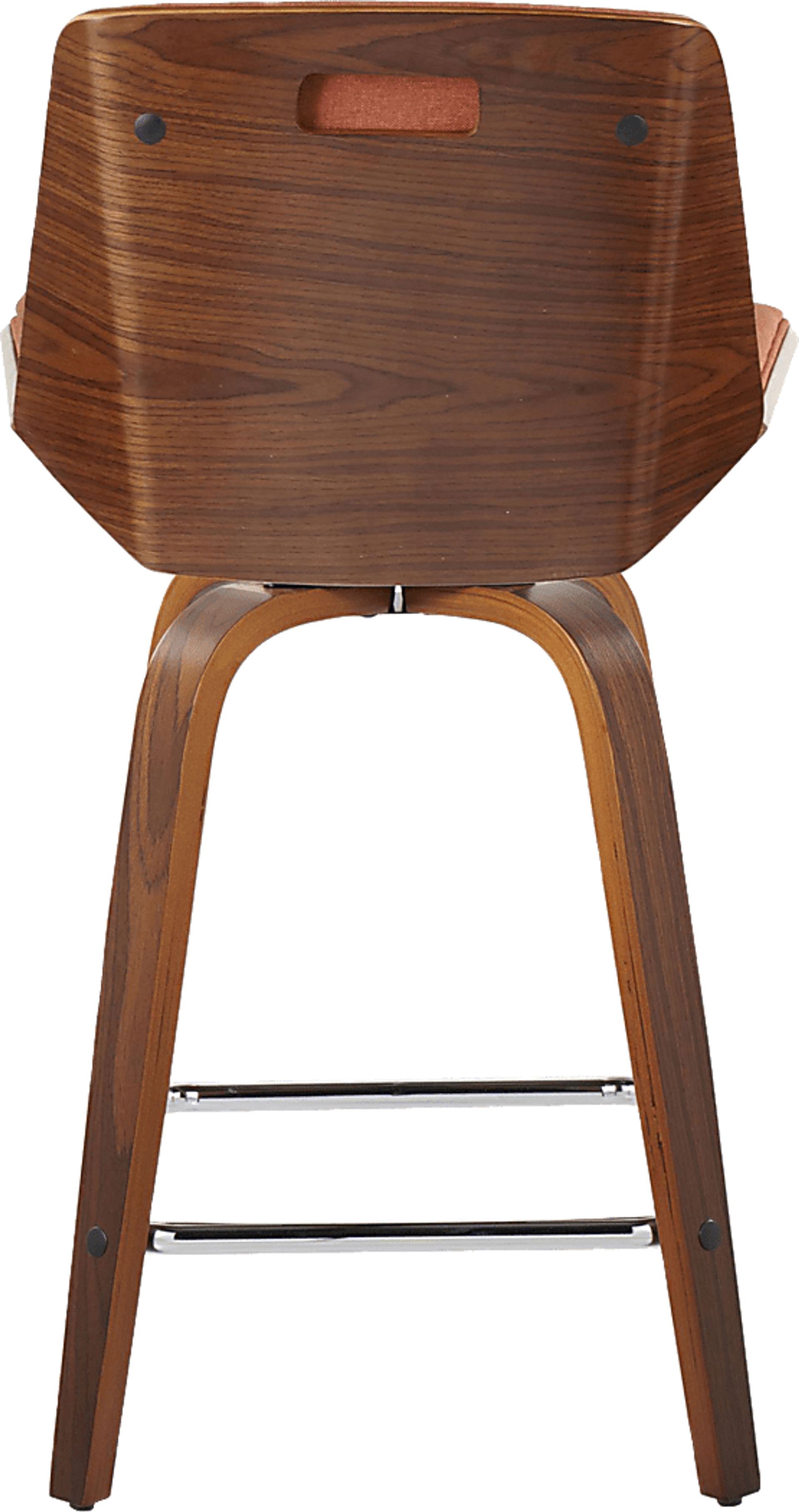 Towton I Orange Swivel Counter Height Stool, Set of 2 - Image 9
