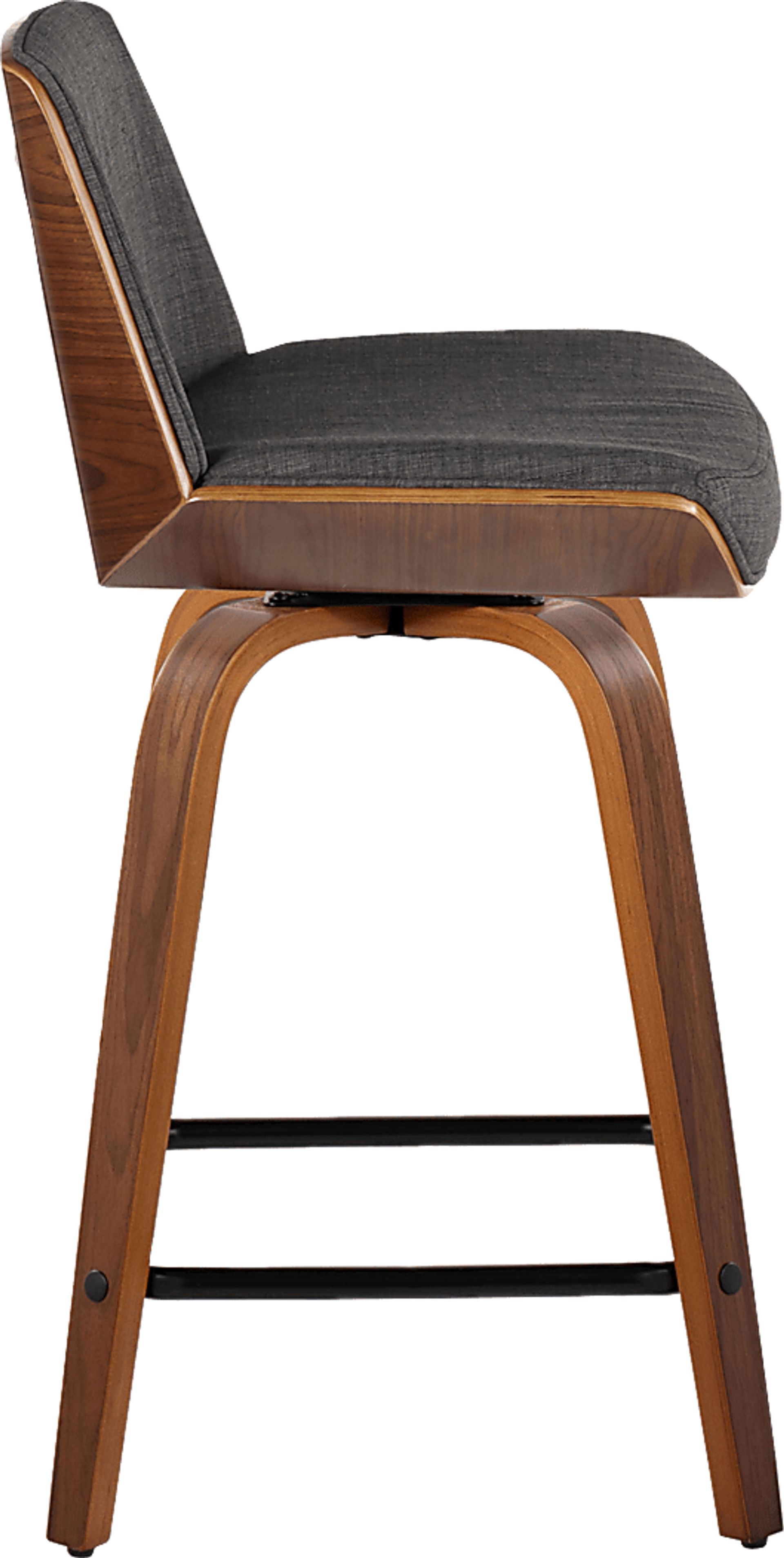 Towton II Charcoal Swivel Counter Height Stool, Set of 2 - Image 7