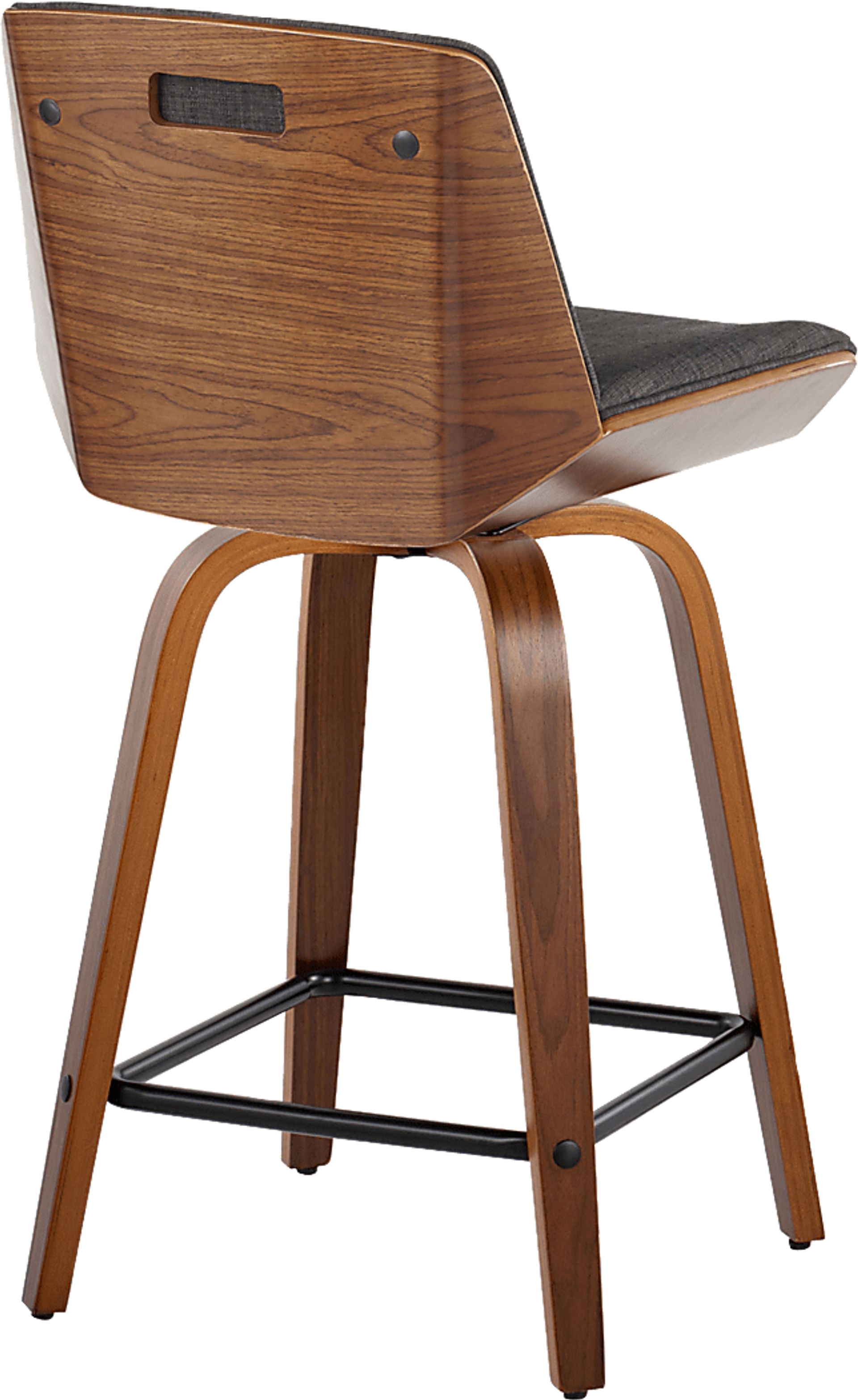 Towton II Charcoal Swivel Counter Height Stool, Set of 2 - Image 9