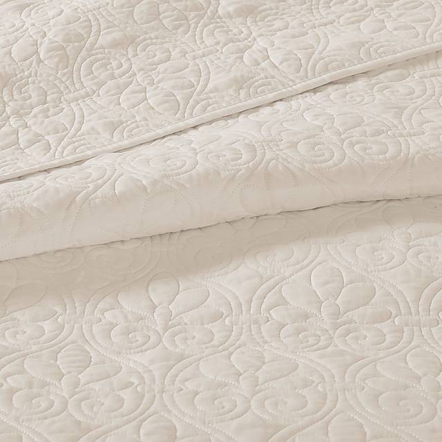 Toyah Cream 3 Pc Queen Bedspread Set - Thumbnail - Image 4