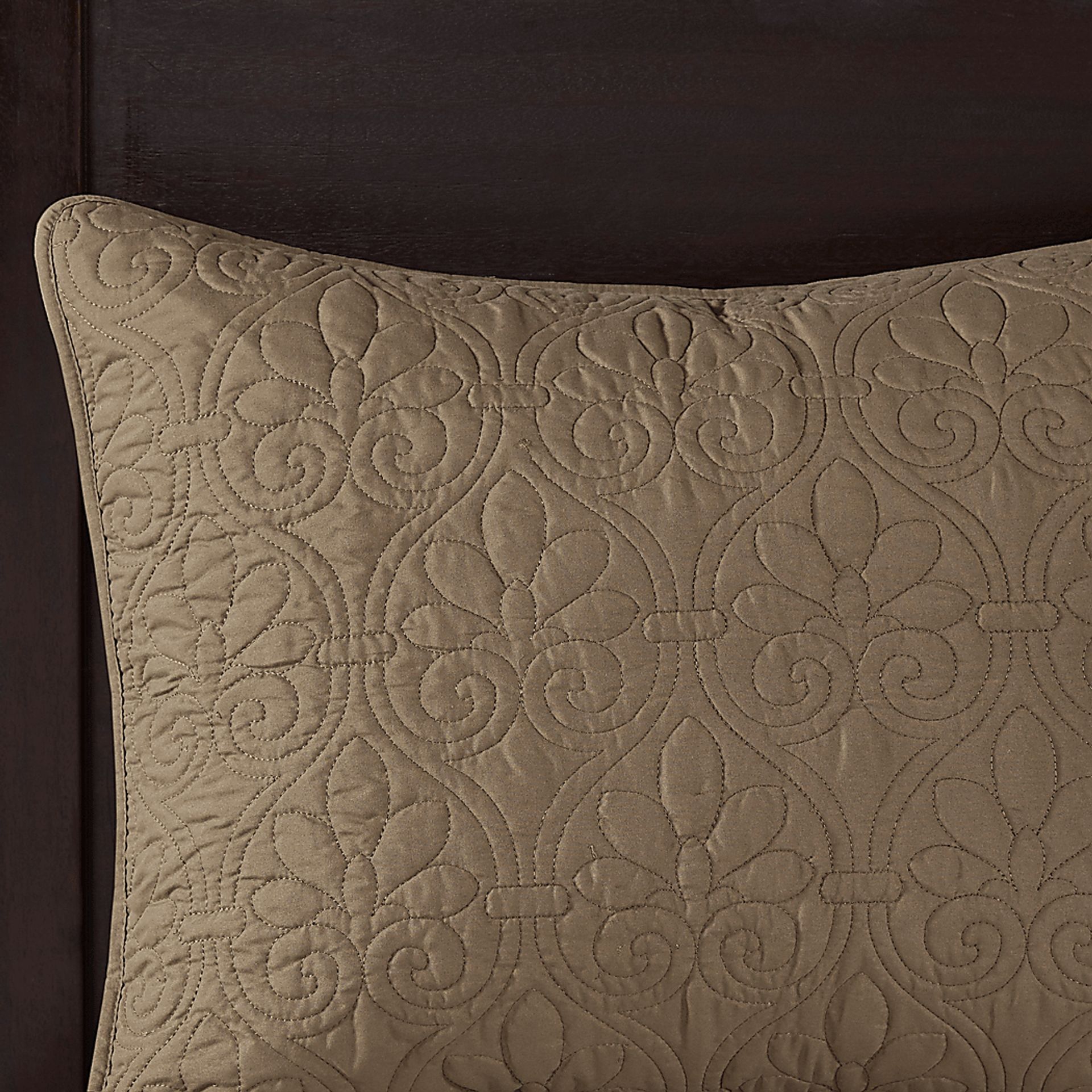 Toyah Mocha Brown 3 Pc King Bedspread Set - Image 4