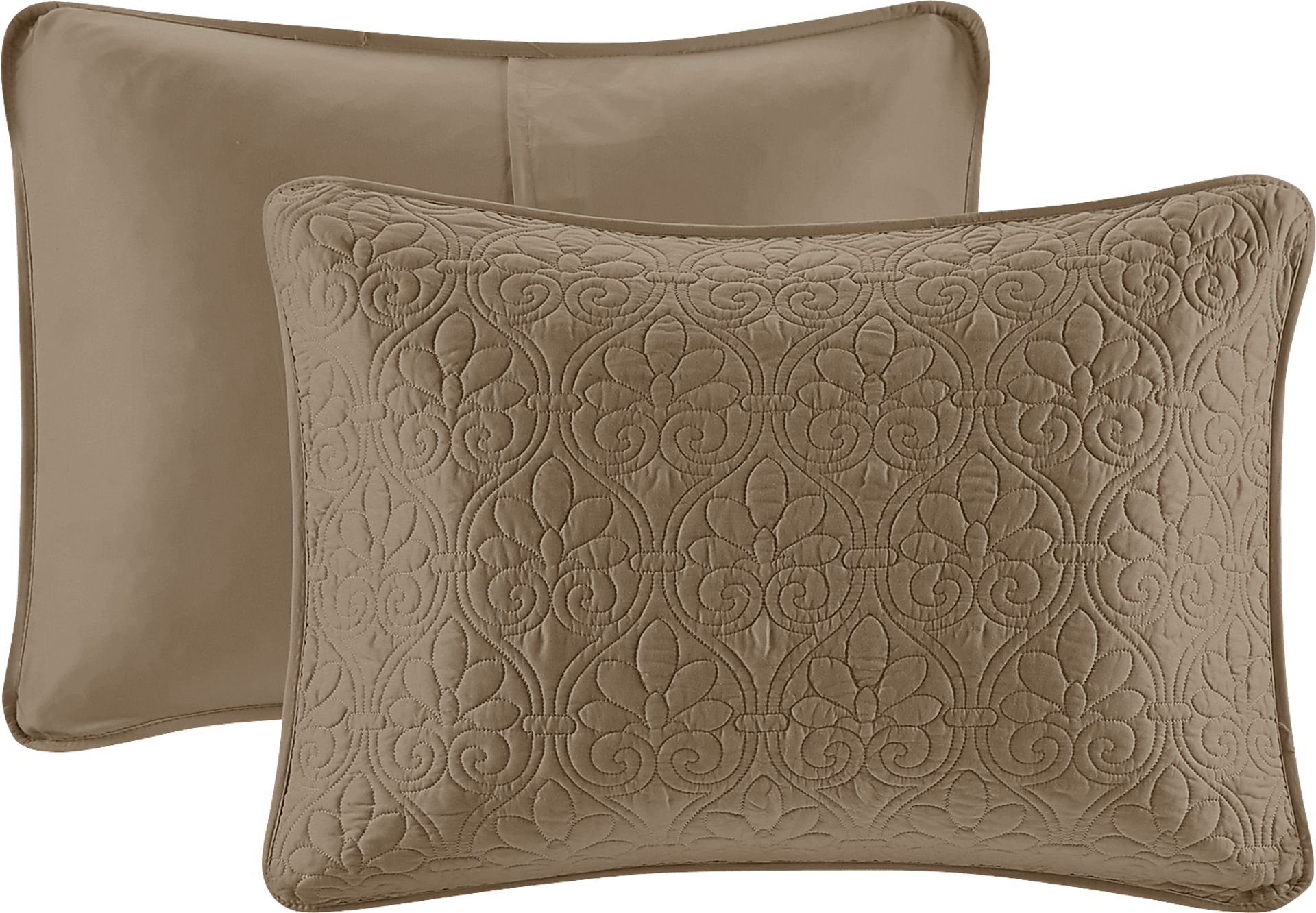 Toyah Mocha Brown 3 Pc King Bedspread Set - Image 6