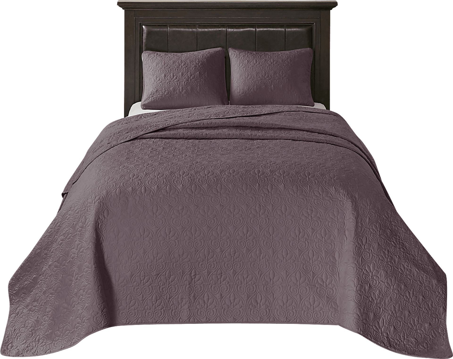 Toyah Purple 3 Pc Queen Bedspread Set - Image 4
