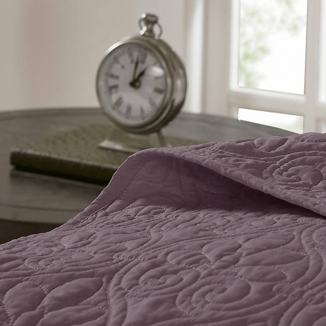 Toyah Purple 3 Pc Queen Bedspread Set - Thumbnail - Image 7
