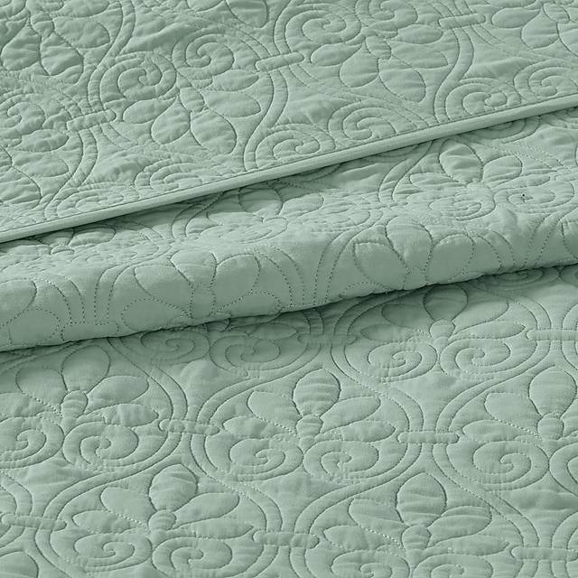 Toyah Seafoam Green 3 Pc King Bedspread Set - Thumbnail - Image 6