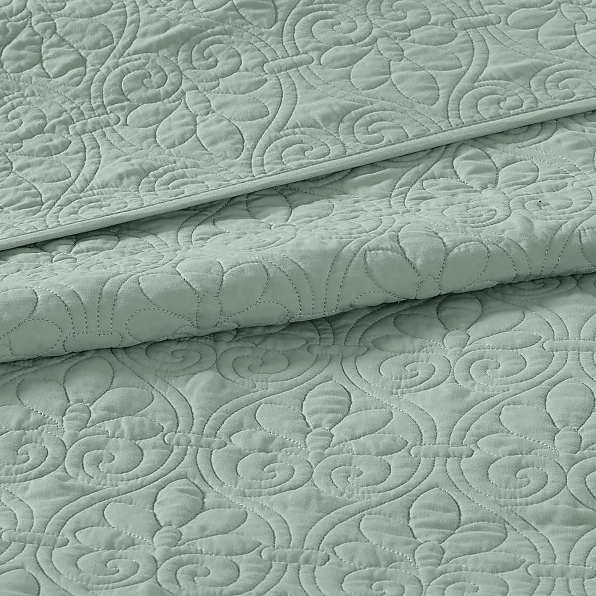 Toyah Seafoam Green Cotton,Polyester Fabric 3 Pc Queen Bedspread Set ...