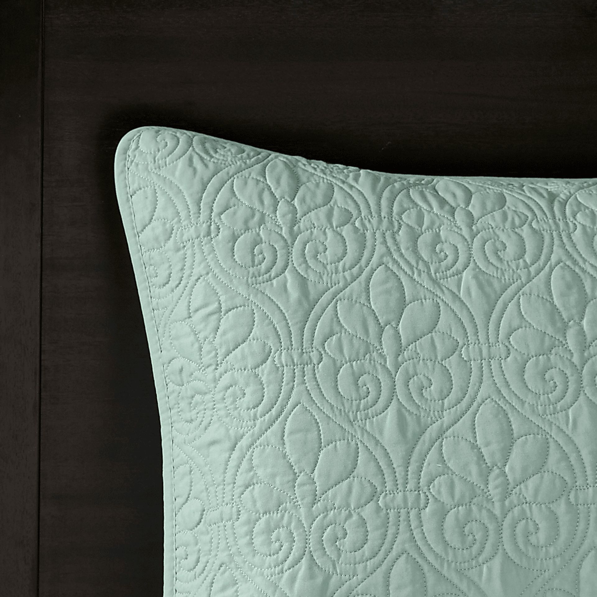 Toyah Seafoam Green 3 Pc Queen Bedspread Set - Image 8