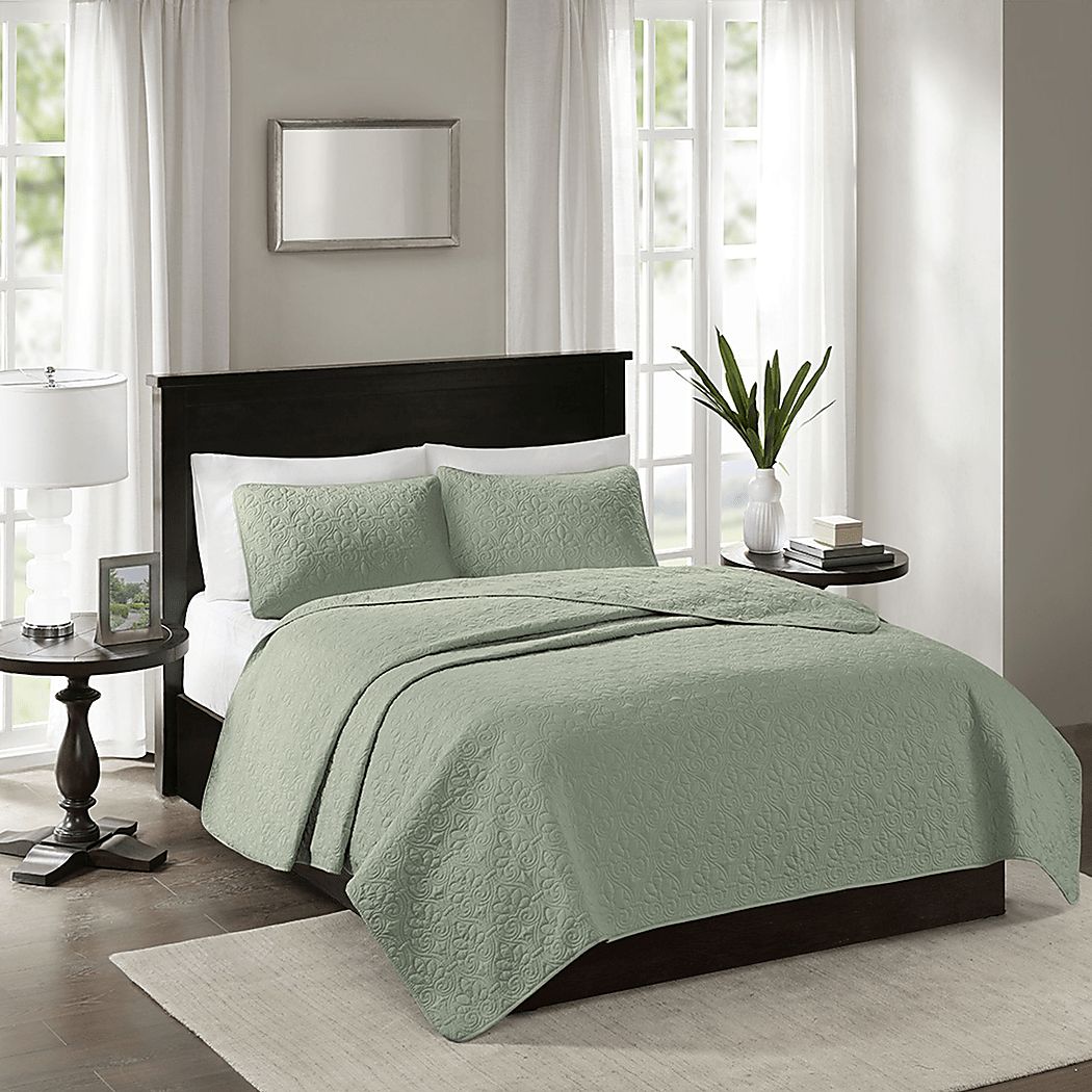 Toyah Seafoam Green 3 Pc Twin/Twin XL Quilt Set