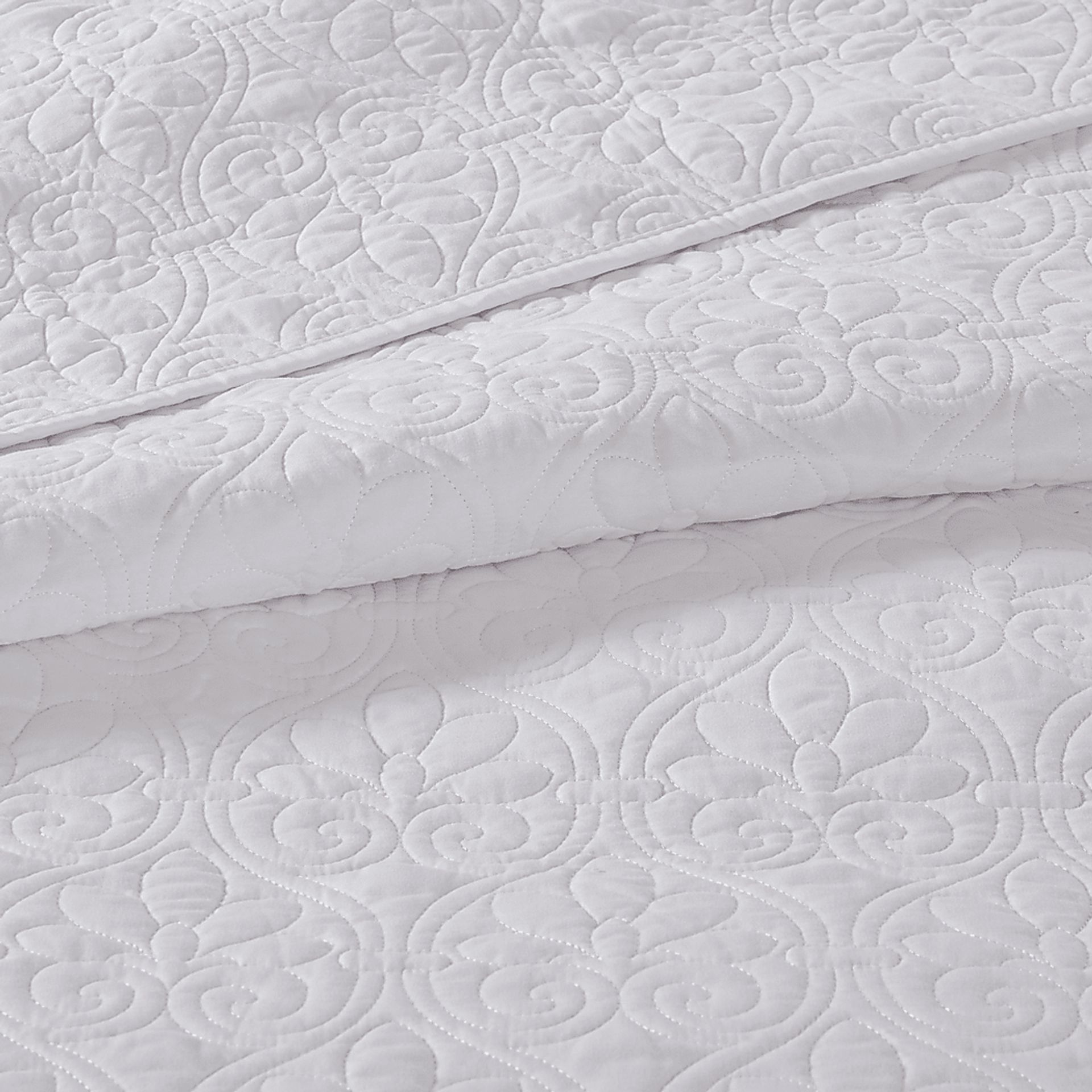Toyah White 3 Pc King Bedspread Set - Image 4
