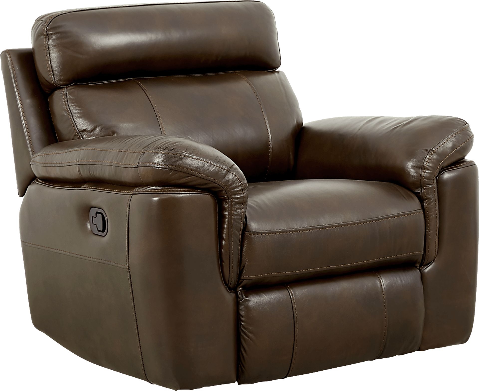 Trafalgar Square Mahogany Leather Glider Recliner - Image 1