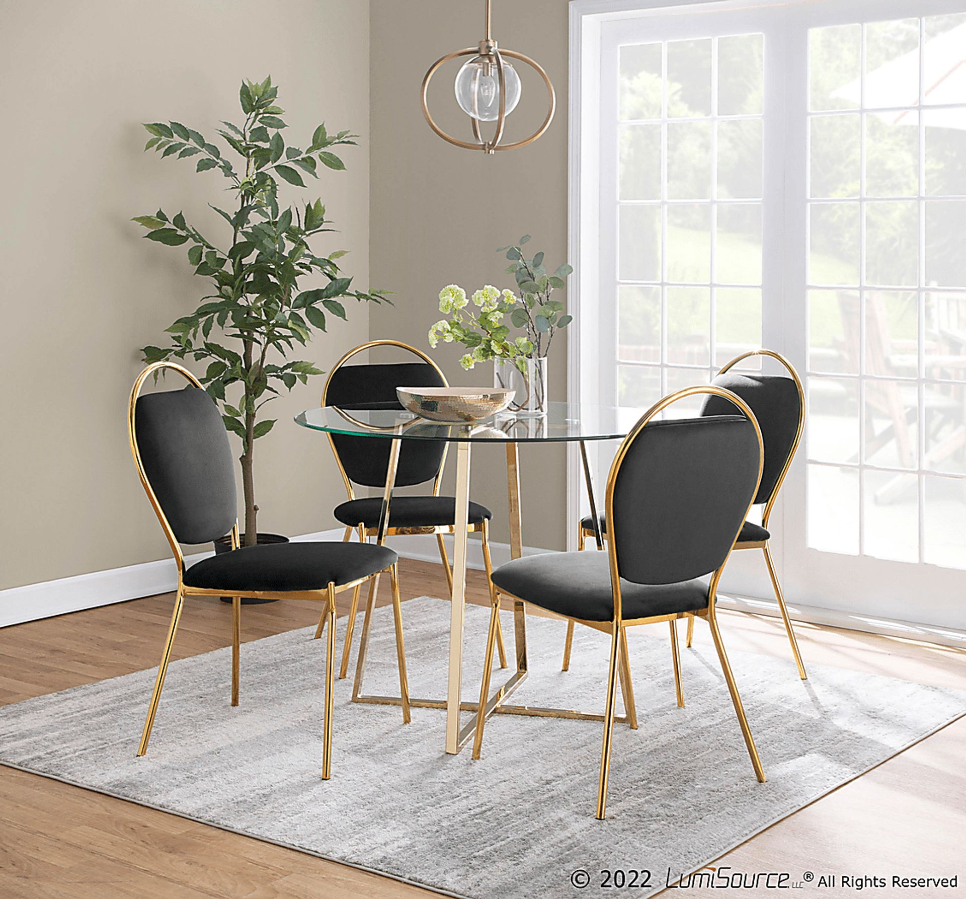 Trafalger Black Side Chair, Set of 2 - Image 8