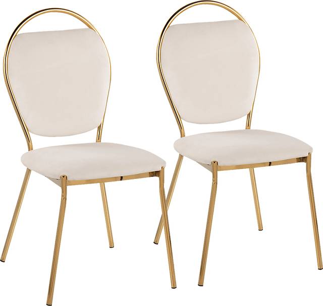 Trafalger Cream Side Chair, Set of 2 - Thumbnail - Image 1