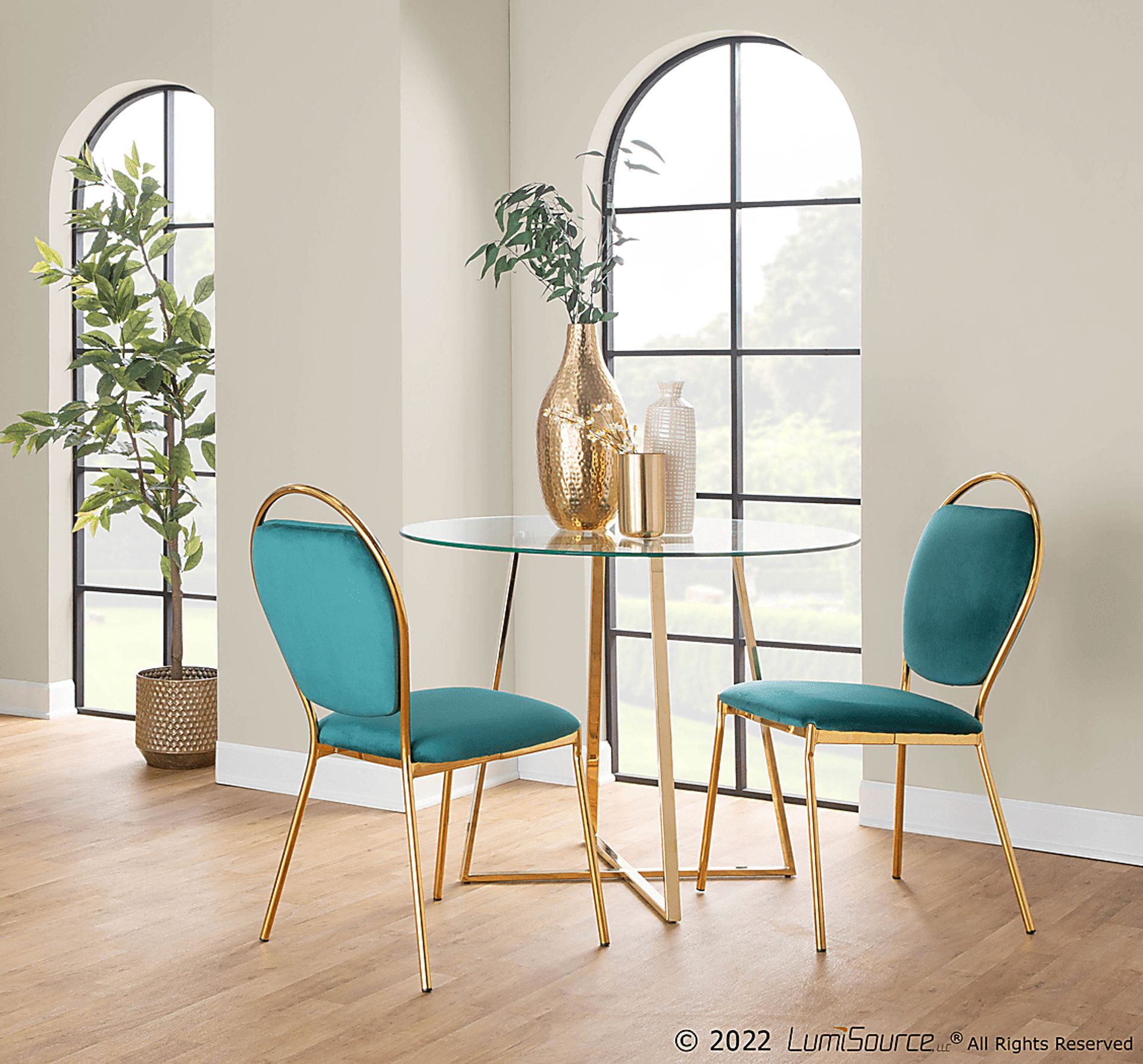 Trafalger Green Side Chair, set of 2 - Image 11