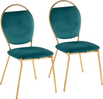 Trafalger Green Side Chair, set of 2