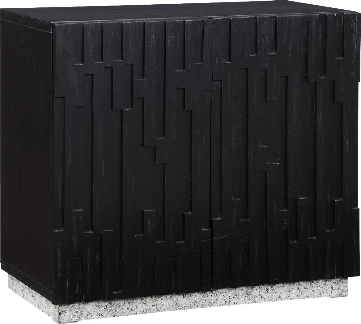 Trafford Black Accent Cabinet
