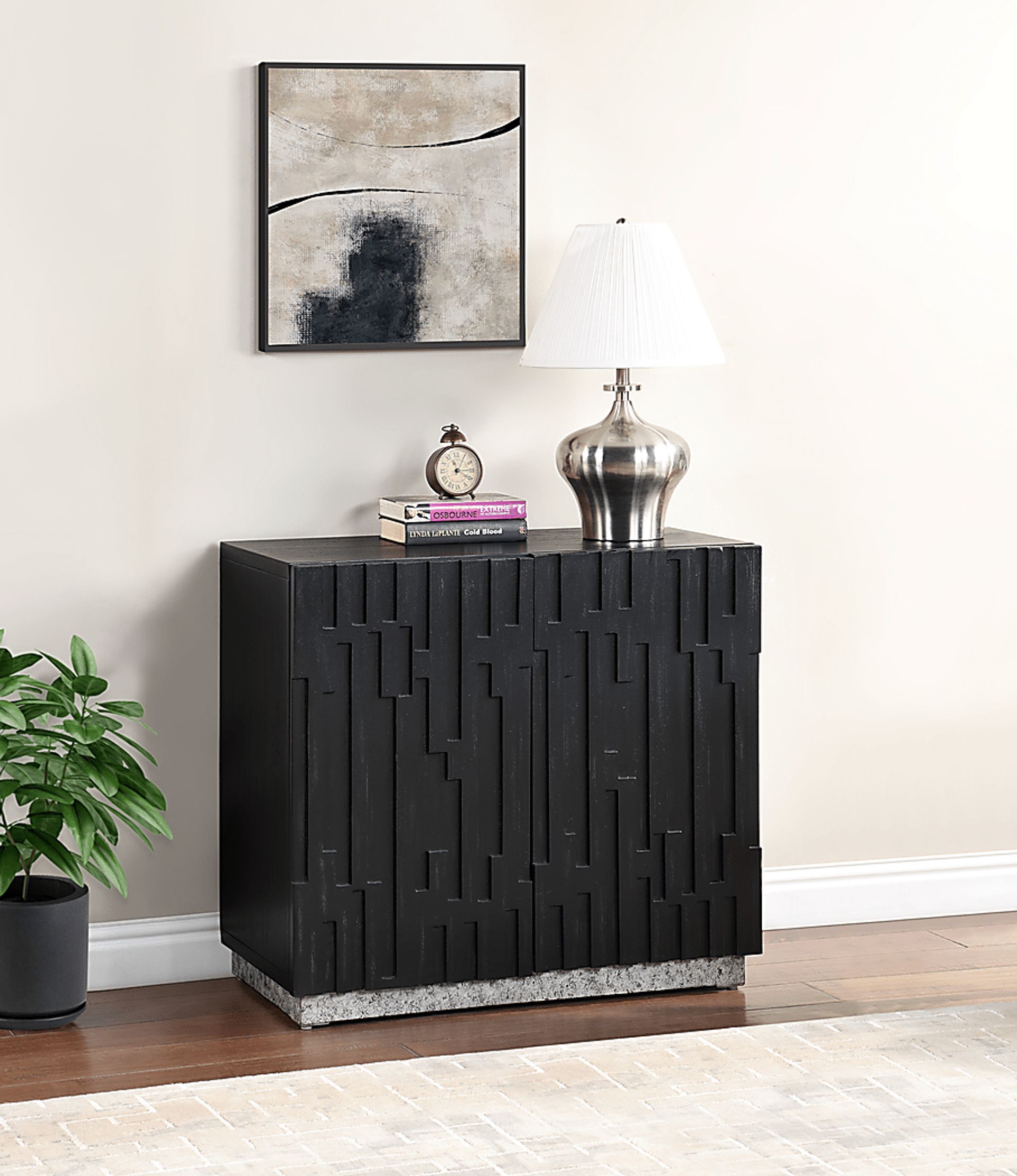 Trafford Black Accent Cabinet - Image 2
