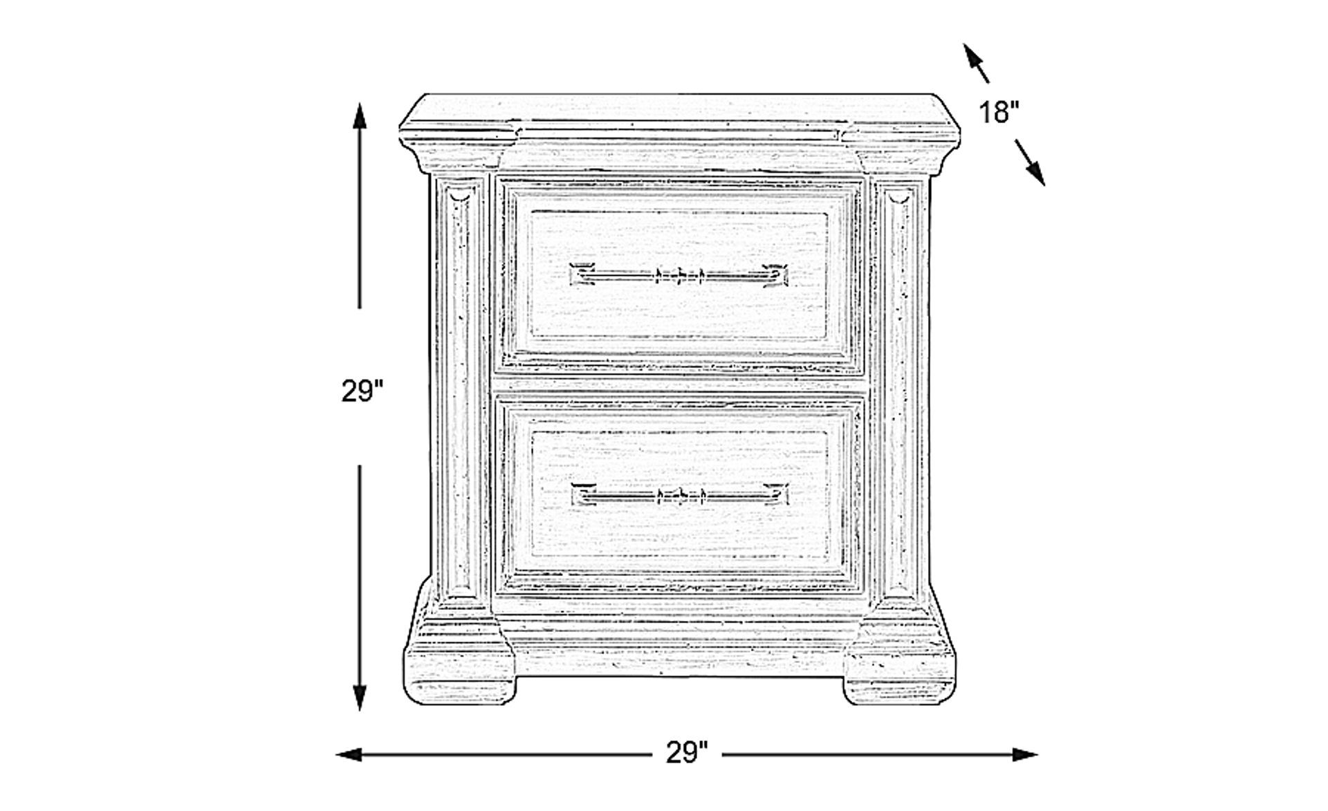 Dimension Image. Please refer to the Dimension Tab on this page for dimension details.