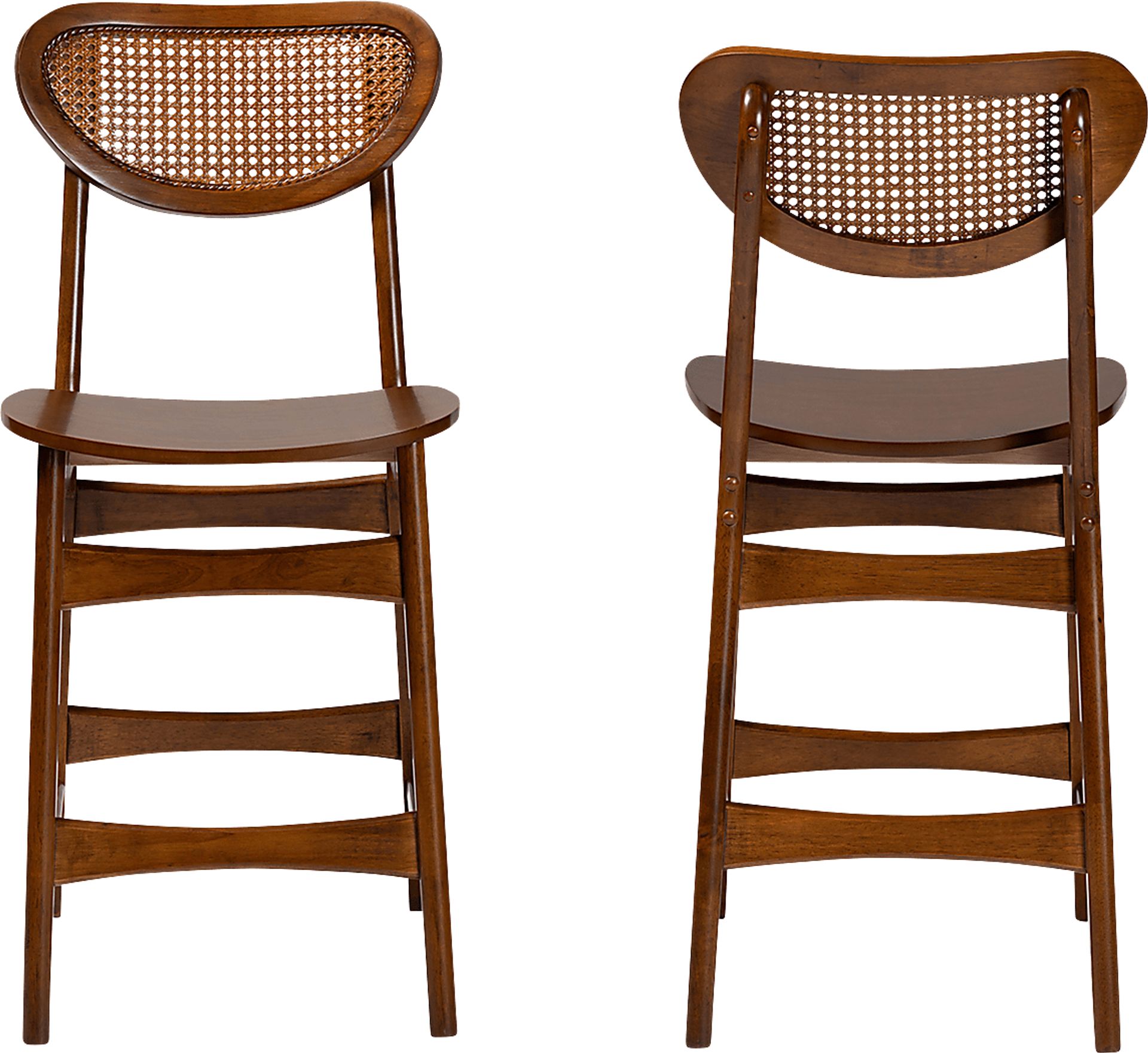 Traminer Walnut Brown Counter Stool, Set of 2 - Image 3