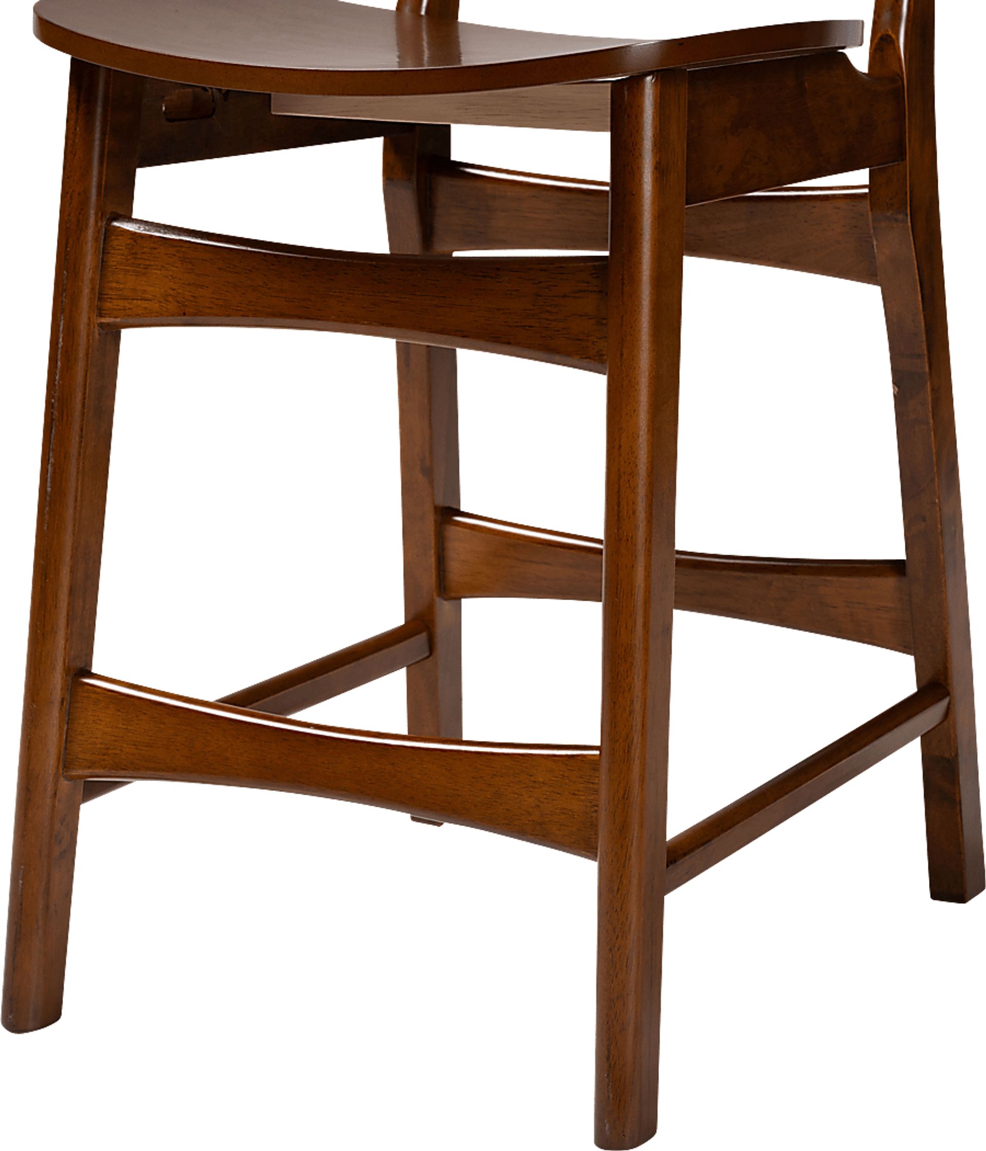 Traminer Walnut Brown Counter Stool, Set of 2 - Image 6