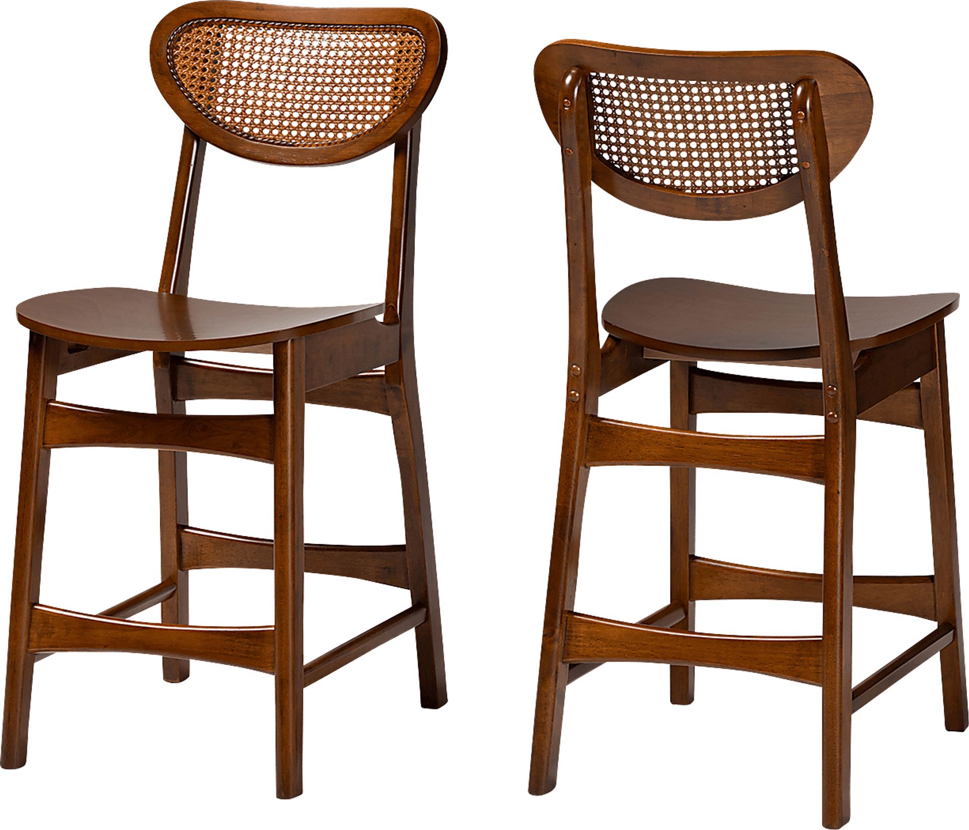 Traminer Walnut Brown Counter Stool, Set of 2 - Image 1