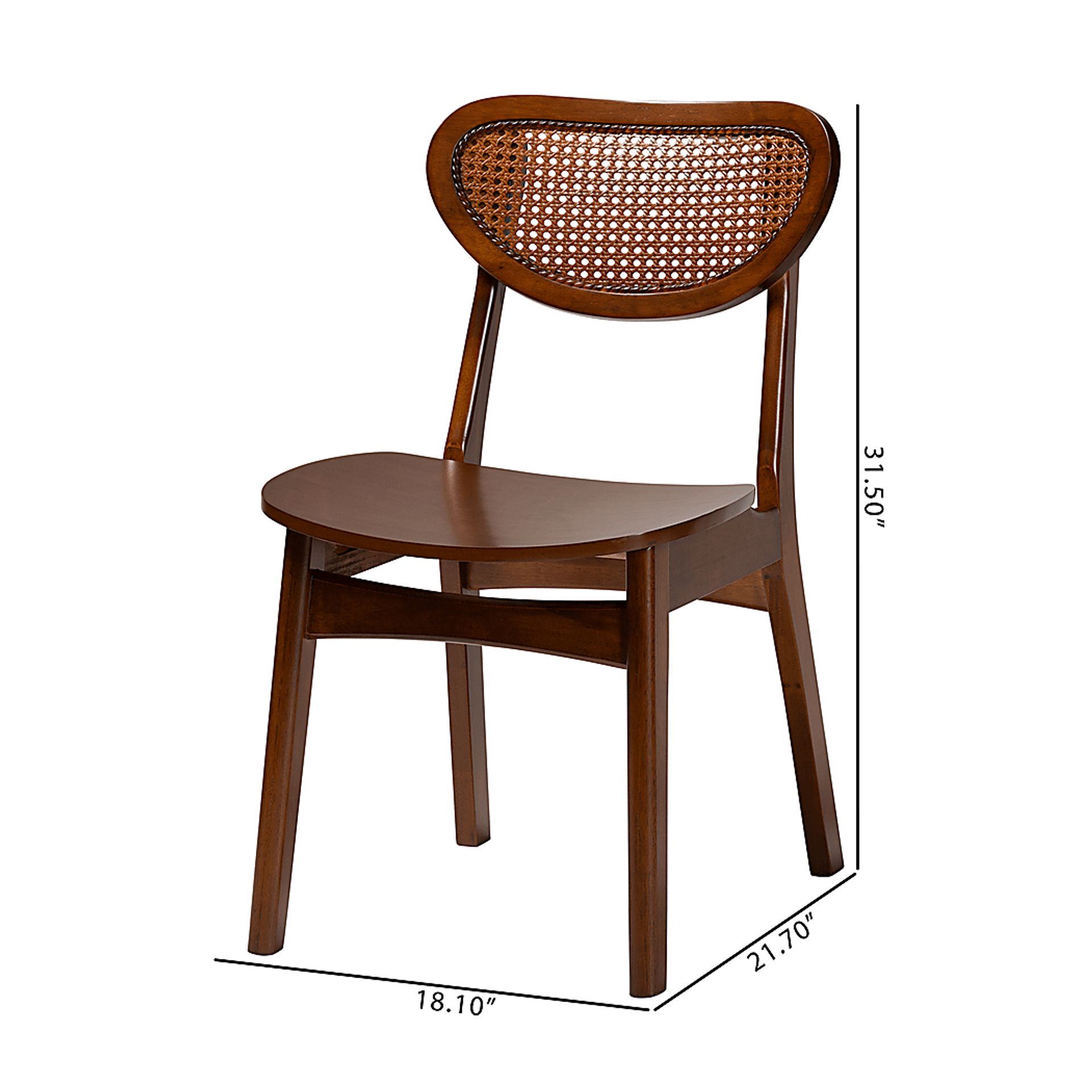 Traminer Walnut Brown Dining Chair, Set of 2 - Image 9