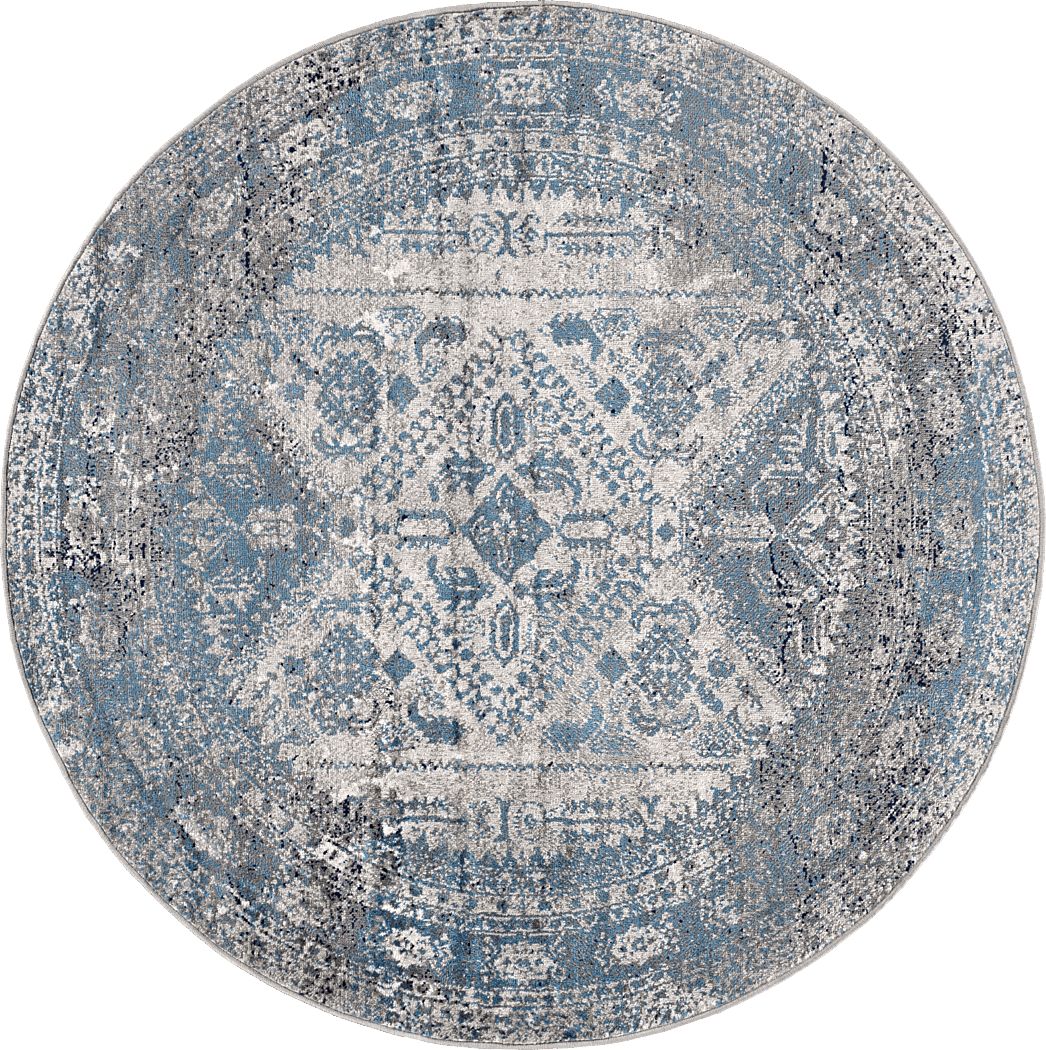 Transcom II Gray 5'3 Round Rug