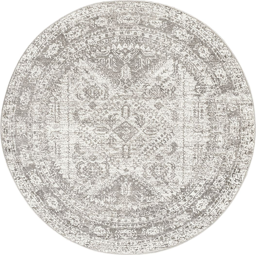 Transcom III Gray 5'3 Round Rug