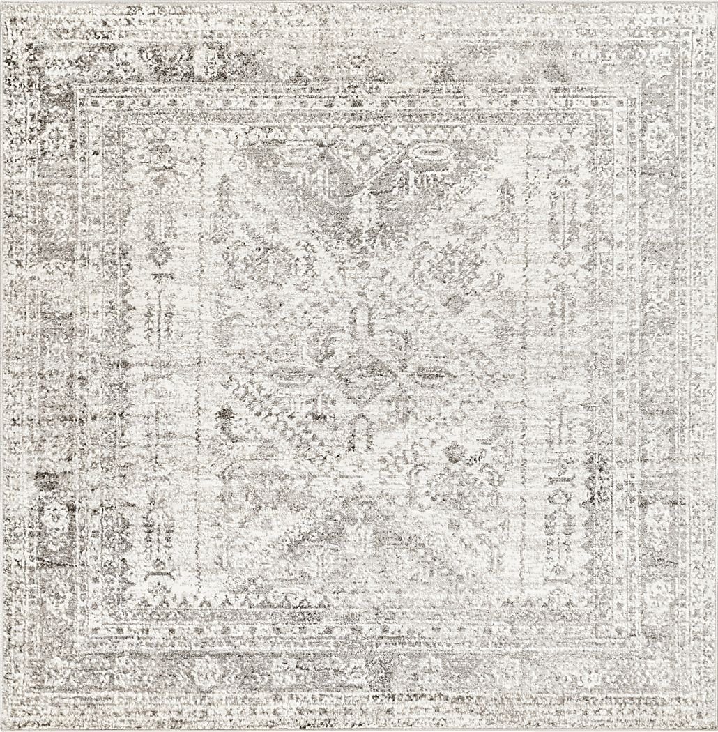 Transcom III Gray 6'7 Square Rug