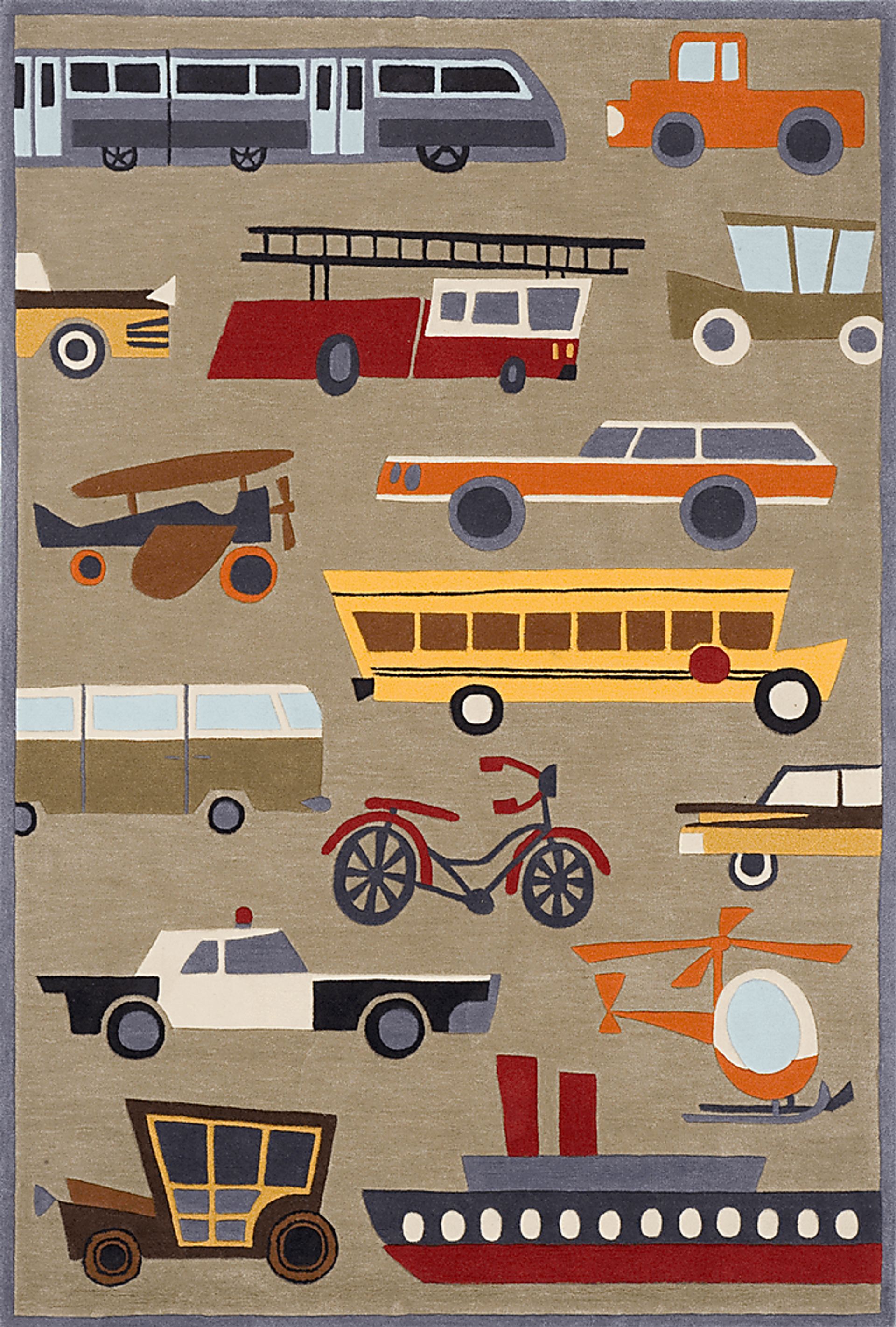 Kids Transportation 2' x 3' Rug - Image 1